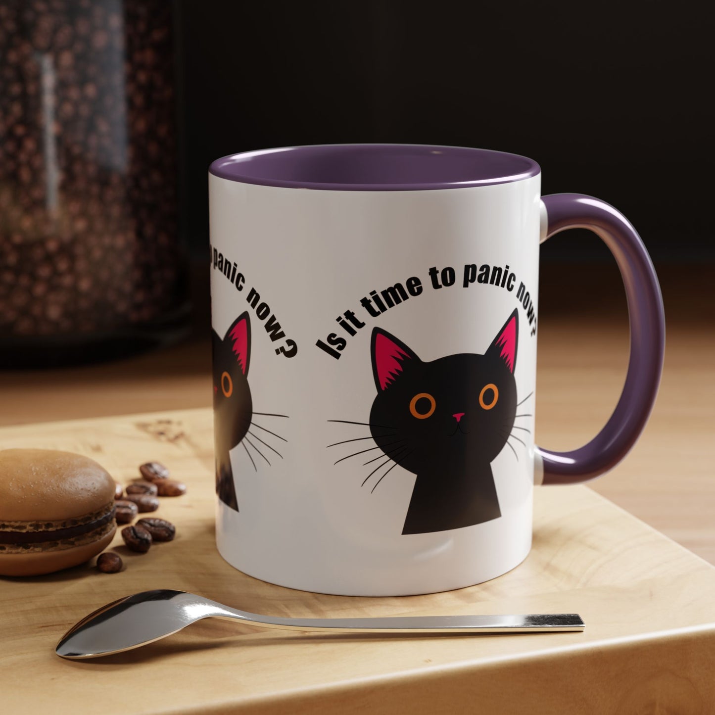Is It Time to Panic Now? Funny Cat Coffee Mug, Cute Cat Lover Gift, Funny Mug for Cat Owners, Purrfect Gift for Birthdays,