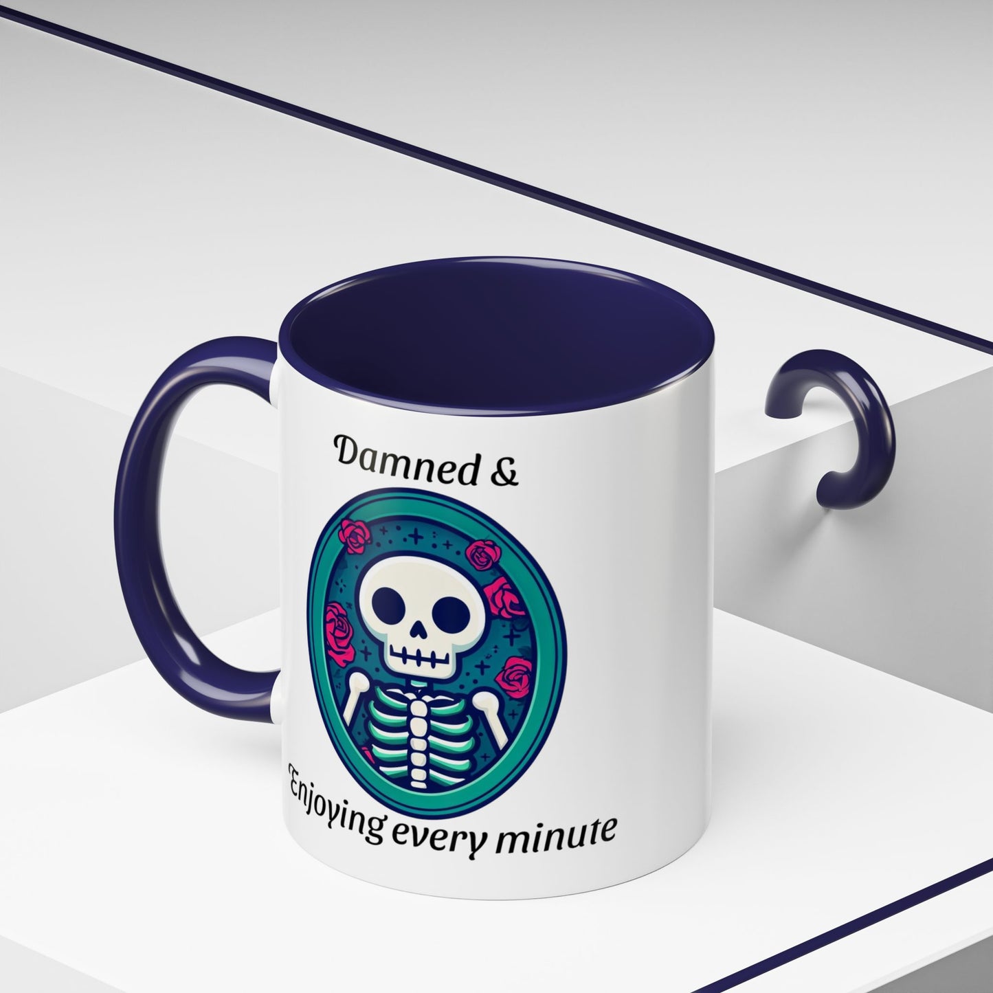 Skeleton Themed Accent Coffee Mug for Halloween Lovers - Perfect Gift for Spooky Season, Unique Mug, Gothic Decor, Coffee Lovers, Gift Idea