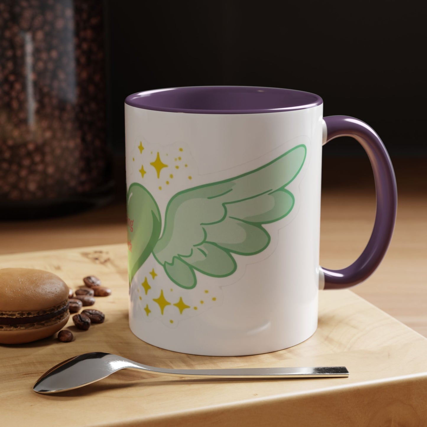 Funny Angel Wings Coffee Mug - Perfect Gift for Friends, Coffee Lovers, Hilarious Decor, Cute Kitchenware, Playful Mug