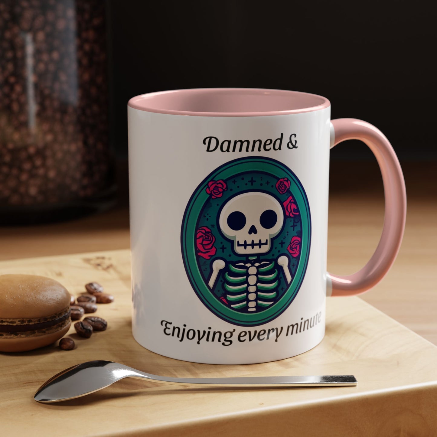 Skeleton Themed Accent Coffee Mug for Halloween Lovers - Perfect Gift for Spooky Season, Unique Mug, Gothic Decor, Coffee Lovers, Gift Idea