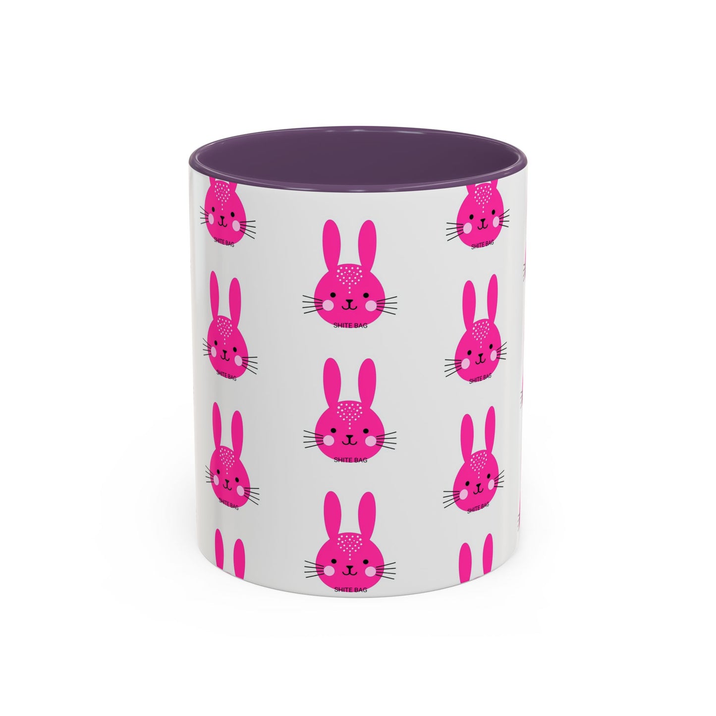 Cute Sweary Bunny Accent Coffee Mug - Fun Kitchen Decor, Coffee Lover's Cup
