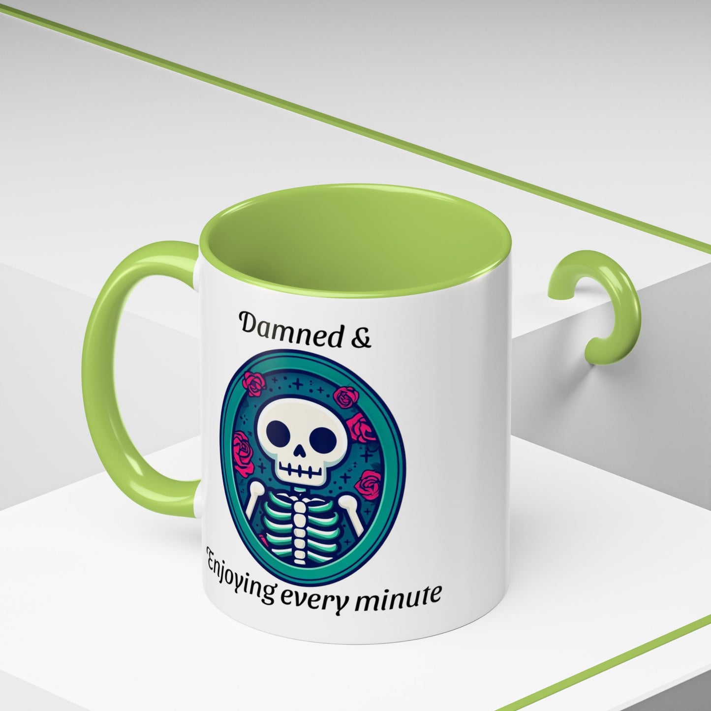 Skeleton Themed Accent Coffee Mug for Halloween Lovers - Perfect Gift for Spooky Season, Unique Mug, Gothic Decor, Coffee Lovers, Gift Idea