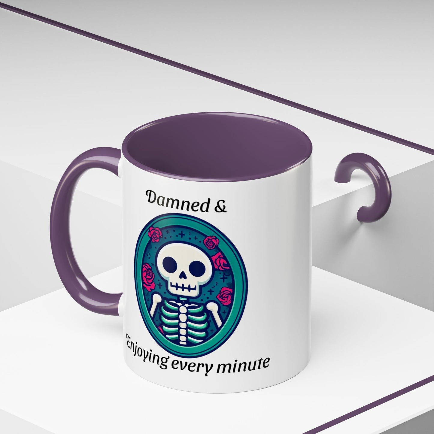 Skeleton Themed Accent Coffee Mug for Halloween Lovers - Perfect Gift for Spooky Season, Unique Mug, Gothic Decor, Coffee Lovers, Gift Idea