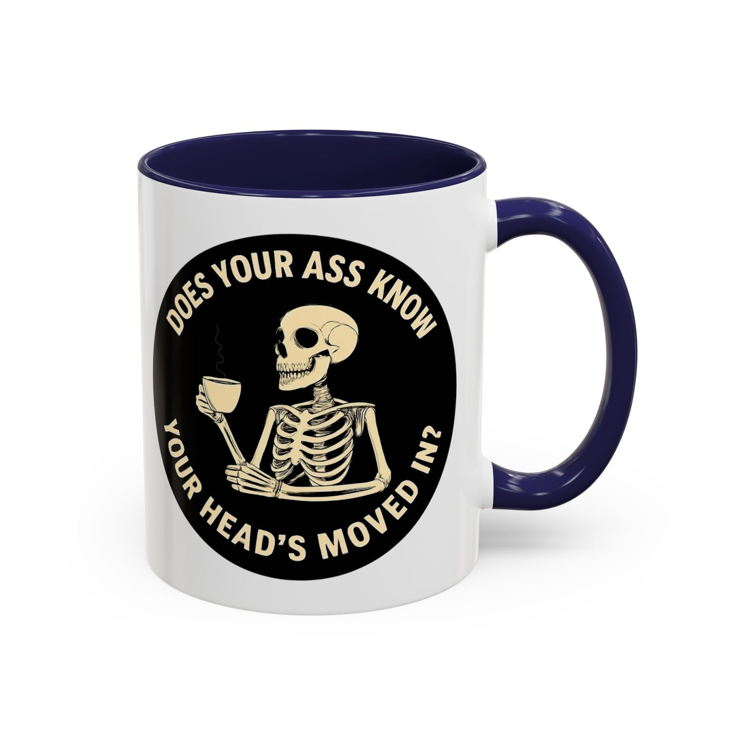 Funny Skeleton Coffee Mug - Whimsical Gift for Coffee Lovers, Halloween Decor, Unique Office Mug, Morning Motivation, Humorous Tea Cup