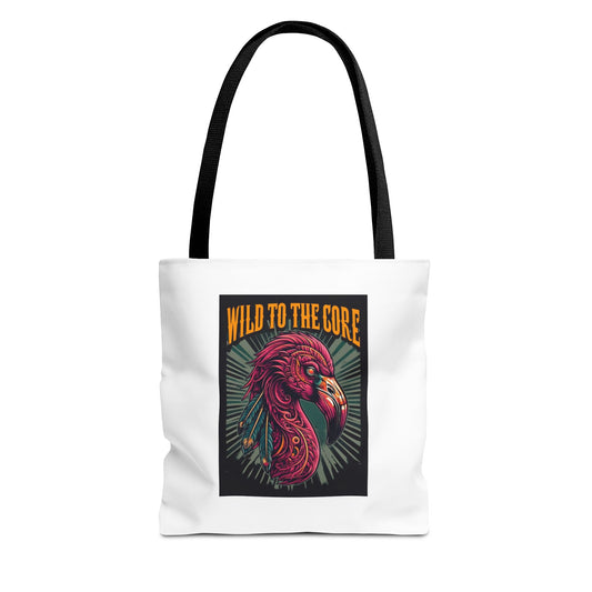 Wild FlamingoTote Bag, Eco-Friendly Shopping Tote, Unique Gift, Trendy Handbag, Wild to the Core Design