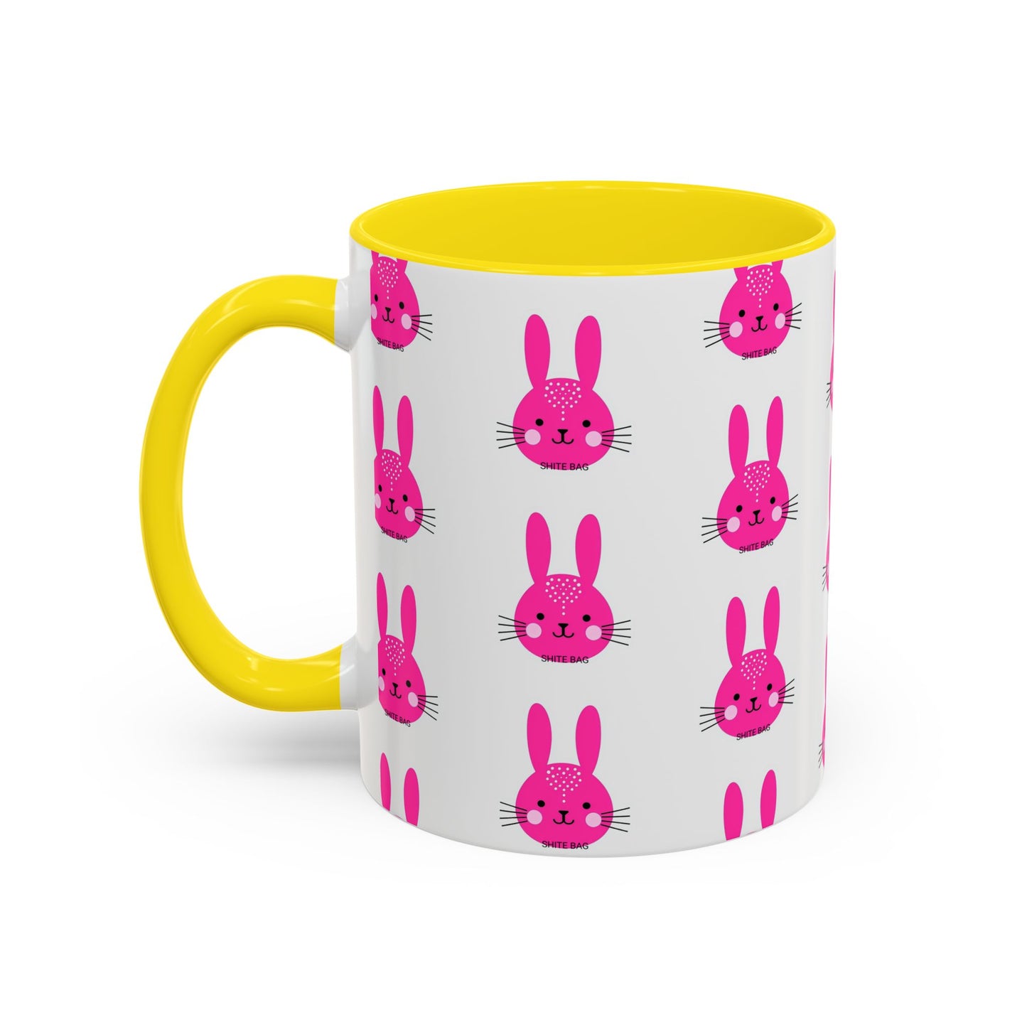 Cute Sweary Bunny Accent Coffee Mug - Fun Kitchen Decor, Coffee Lover's Cup