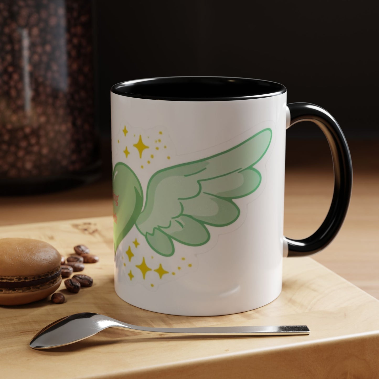 Funny Angel Wings Coffee Mug - Perfect Gift for Friends, Coffee Lovers, Hilarious Decor, Cute Kitchenware, Playful Mug