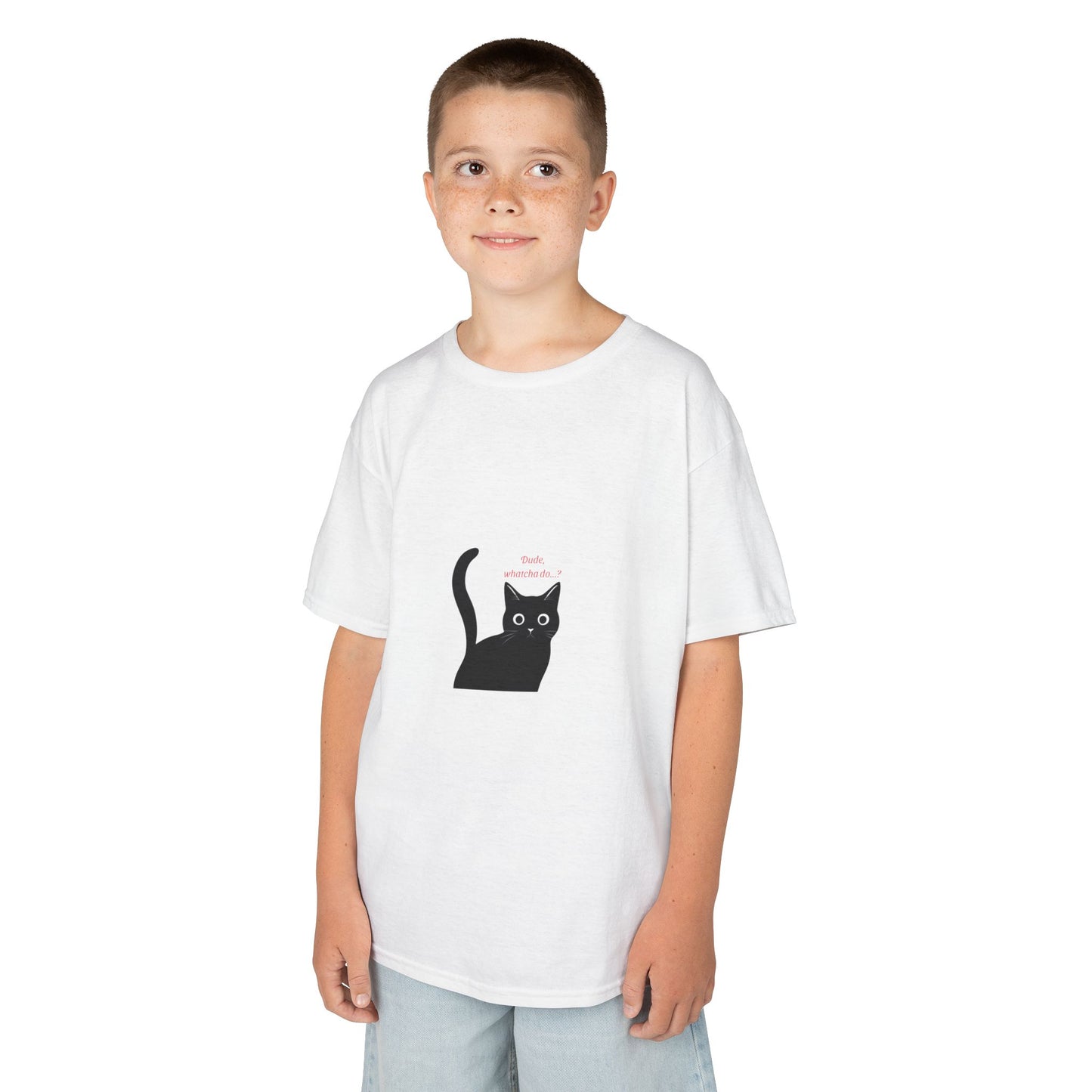 Cute Cat Kids T-Shirt, Funny Cat Tee, Pet Lover Gift, Children's Cotton Tee, Birthday Gift, Animal Lover Tee