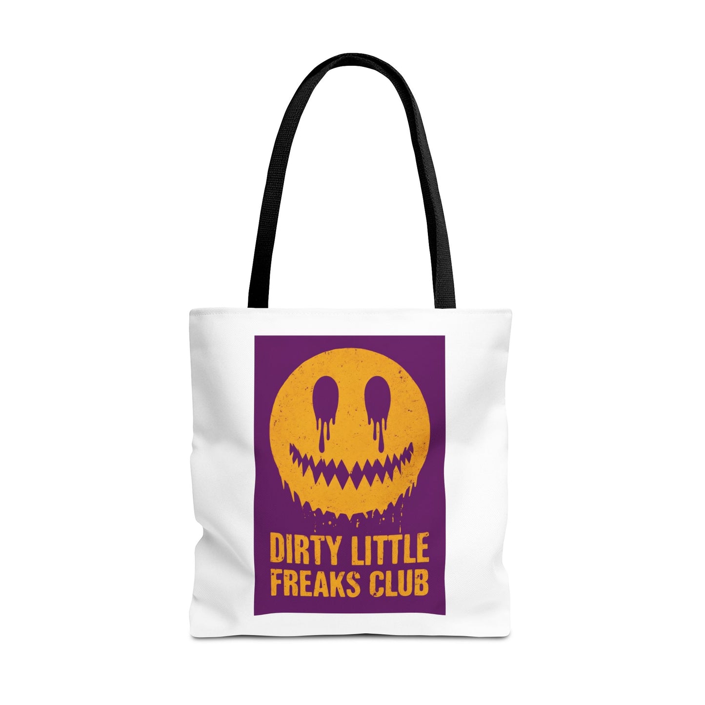 Trendy Tote Bag - Dirty Little Freaks Club | AOP Shopping Bag, Gift for Her, Gift For Him, Festival Tote, Halloween Accessory, Casual Carryall