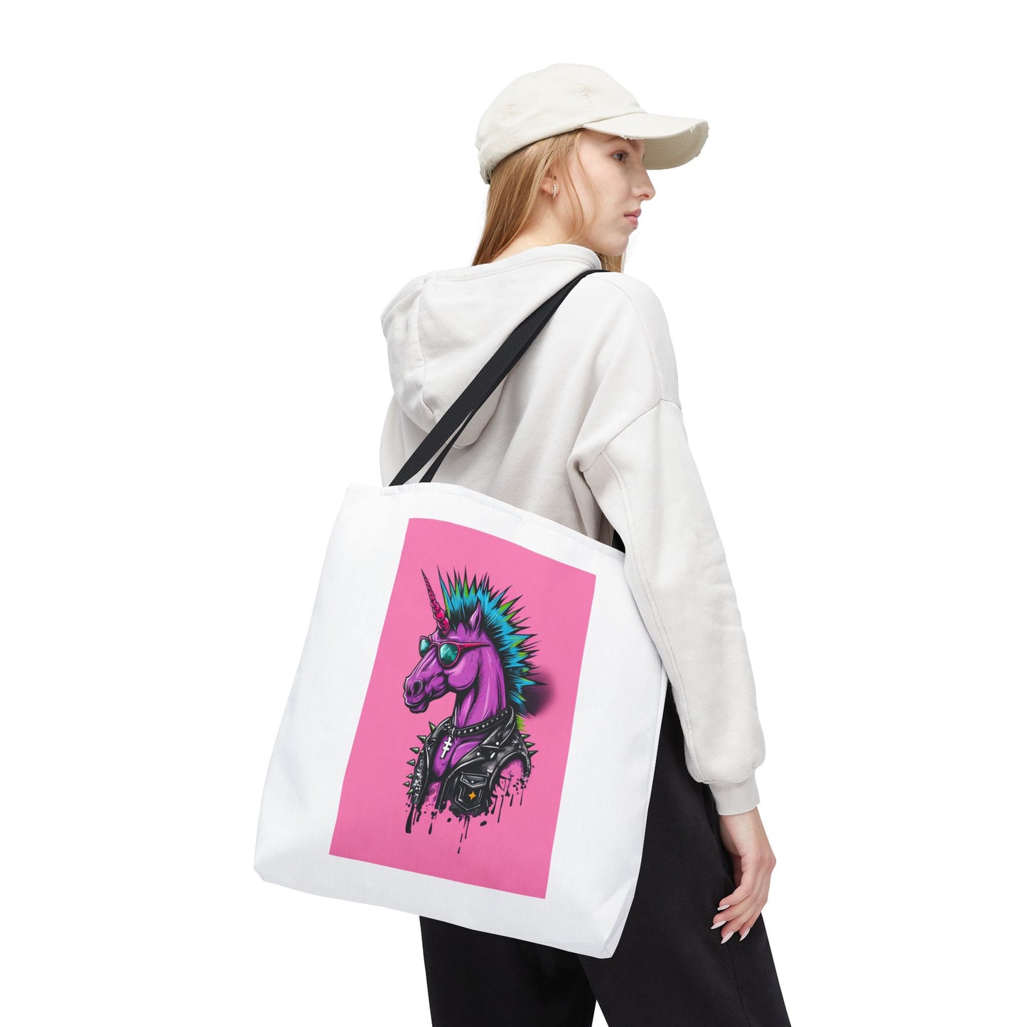 Punky Unicorn Tote Bag, Colourful Canvas Bag for Art Lovers, Perfect Gift for Birthdays, Pride, and Everyday Use