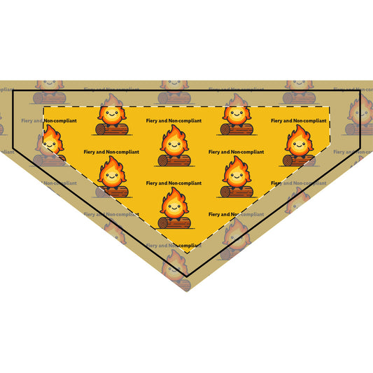 Fiery Clip-on Pet Bandana for Adventurous Pets, Cute Pet Accessory, Campfire Themed Dog Scarf, Fun Outdoor Pet Gear, Fire and [...]