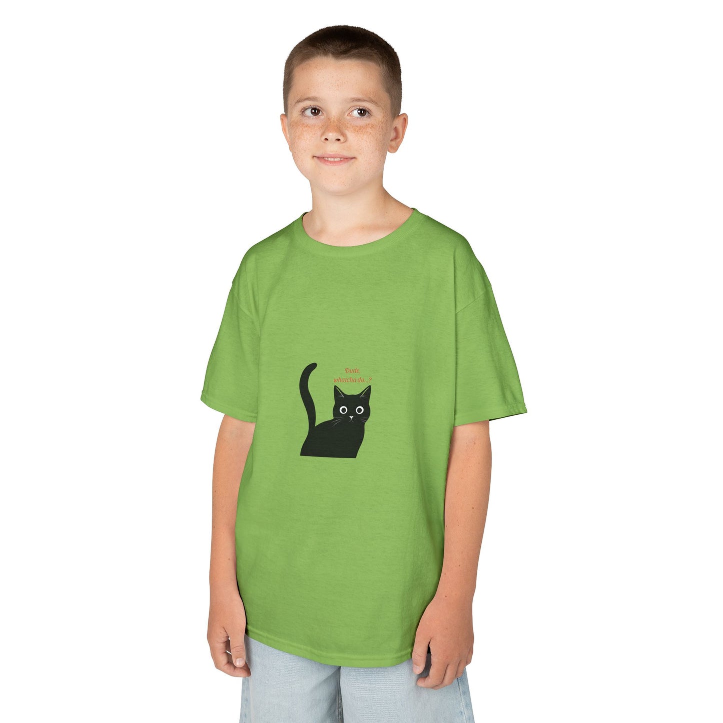 Cute Cat Kids T-Shirt, Funny Cat Tee, Pet Lover Gift, Children's Cotton Tee, Birthday Gift, Animal Lover Tee