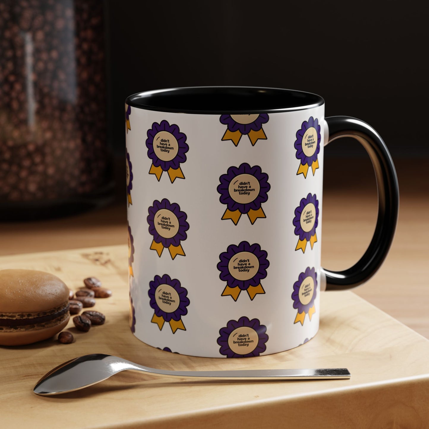 Purple Ribbon Award Coffee Mug | Winner's Gift, Celebration Mug, Office Decor, Unique Personalized Cup, Award Ceremony