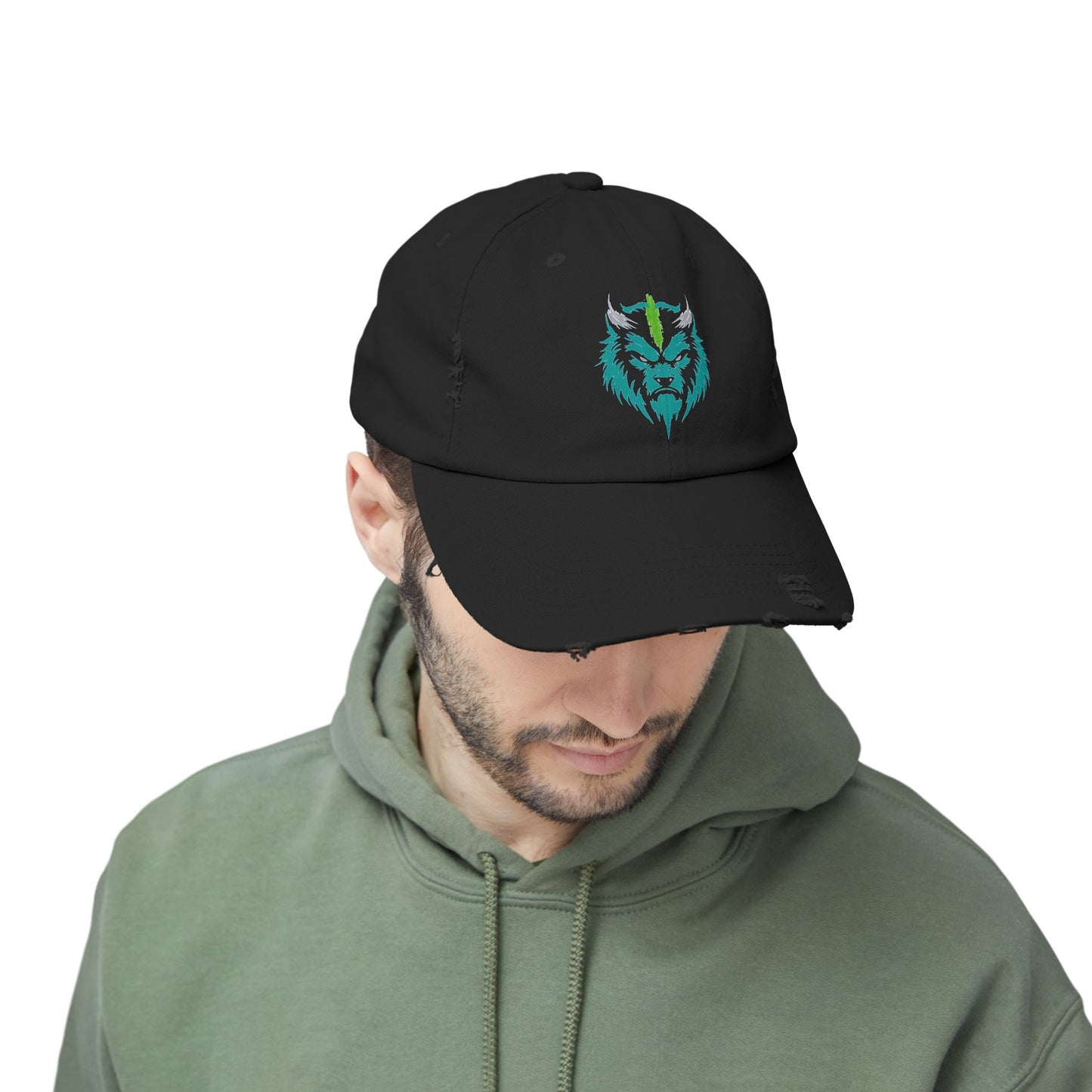 Unisex Distressed Cap with Werewolf Design, Cool Casual Cap for Everyday Wear, Unique Gift for Him/Her, Trendy Streetwear, Perfect [...]