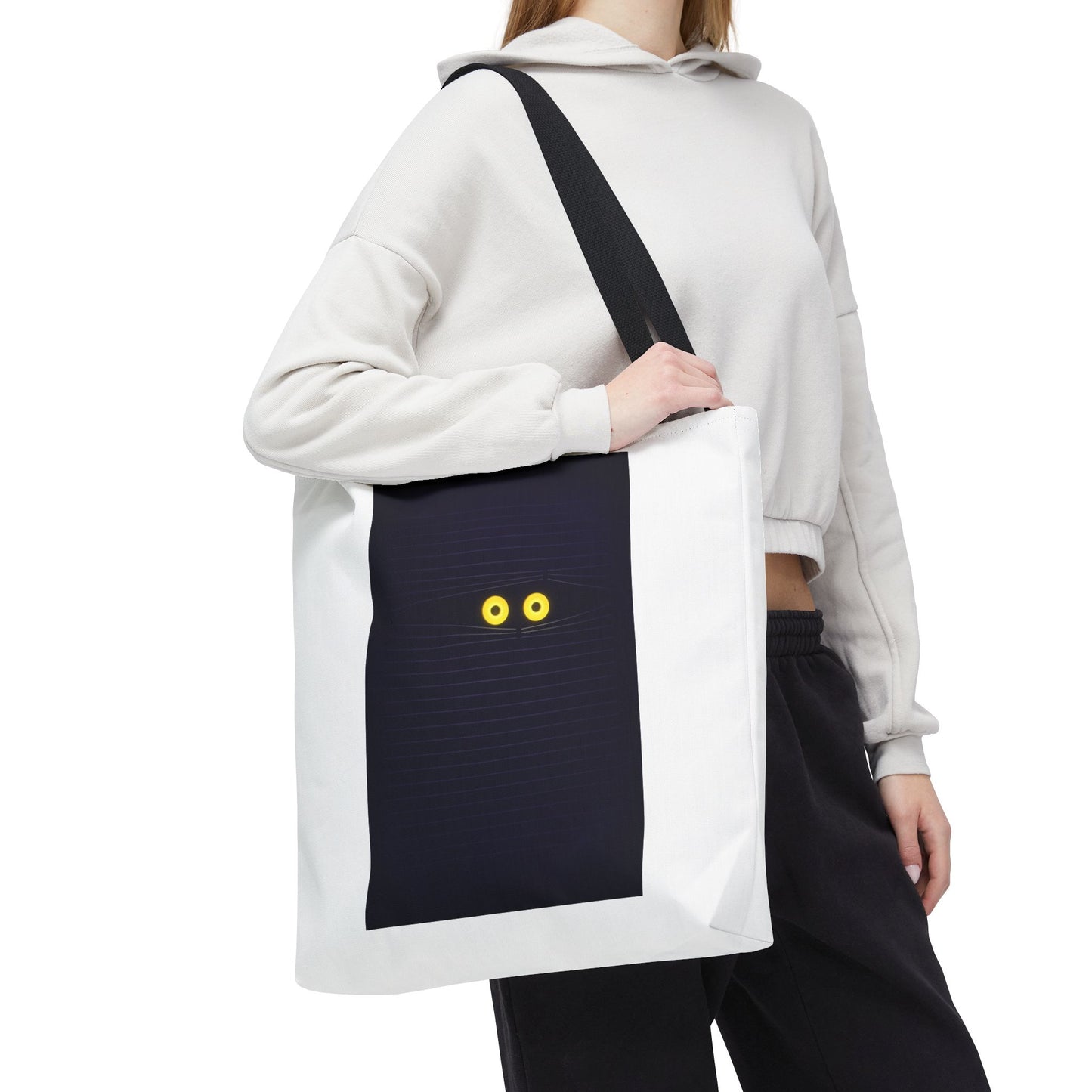 Spooky Eyes Tote Bag, Unique Art Tote, Eco-Friendly Shopping Bag, Stylish Everyday Carryall