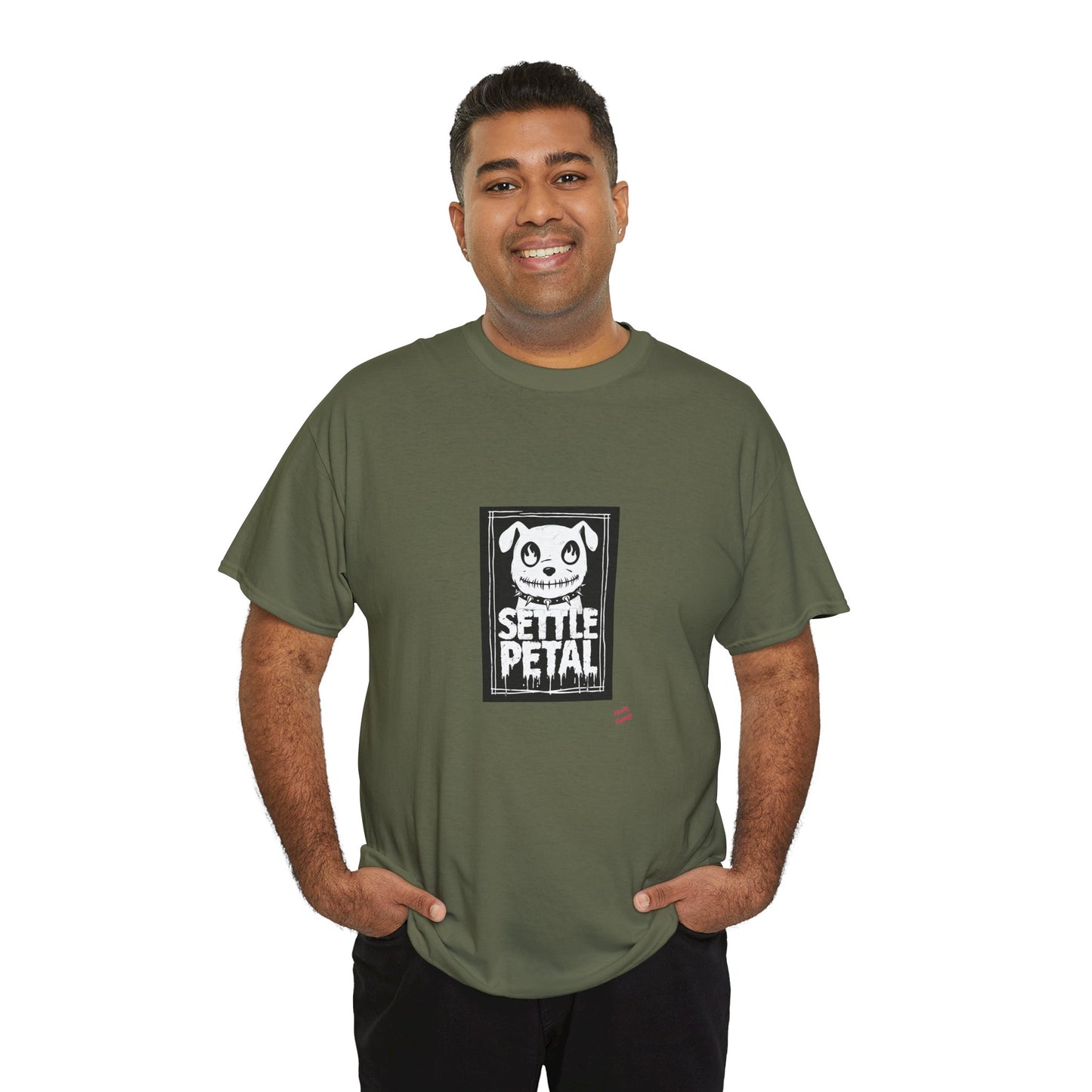 Settle Petal Dog Tee | Fun Unisex Cotton T-Shirt for Casual Wear