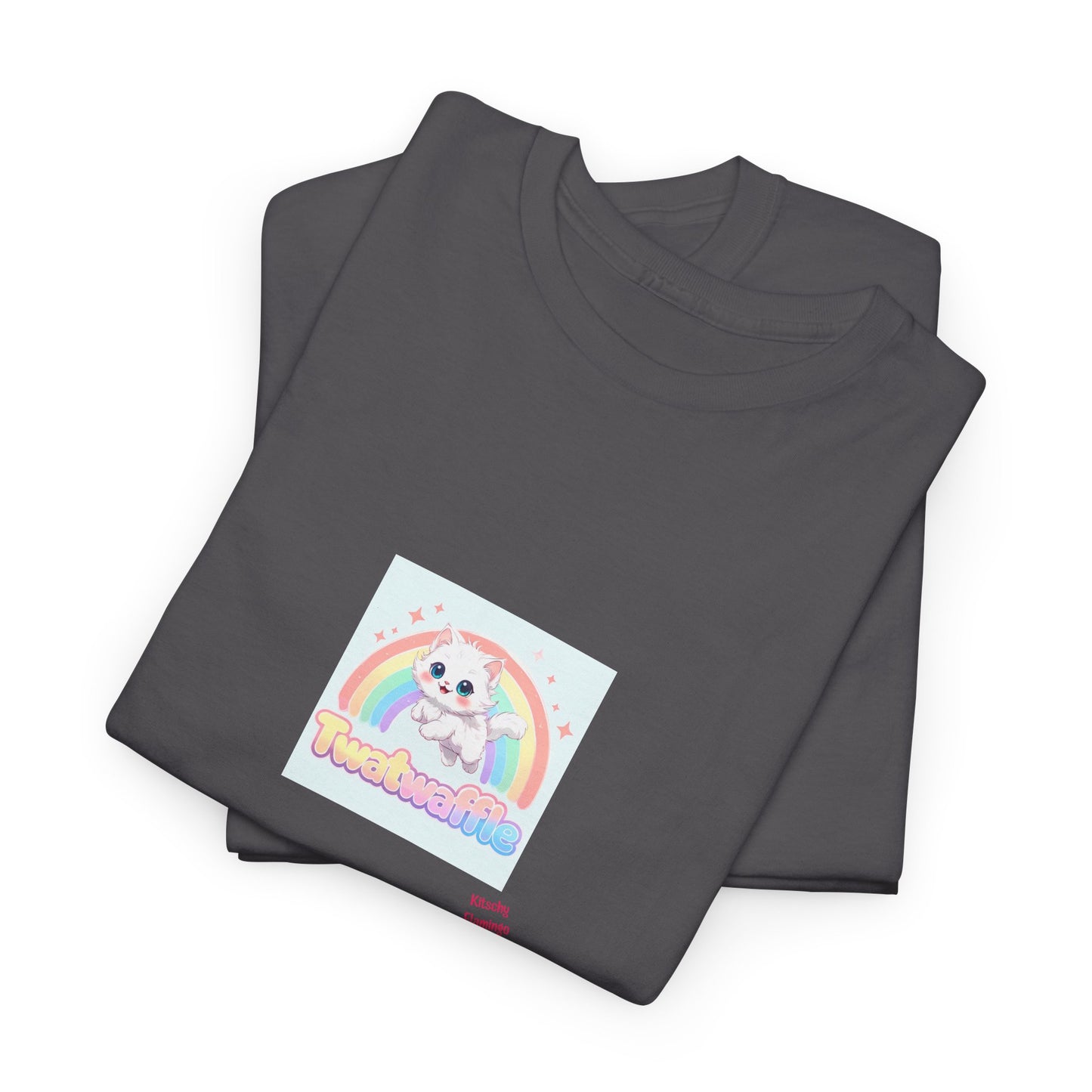 Cute but Rude Kitten Unisex Heavy Cotton Tee, Cute Pet Lover Shirt, Casual Everyday Wear, Animal [...]