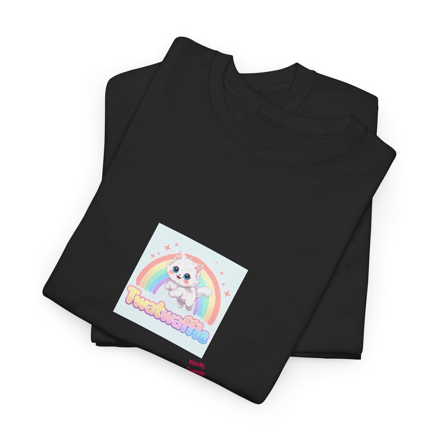 Cute but Rude Kitten Unisex Heavy Cotton Tee, Cute Pet Lover Shirt, Casual Everyday Wear, Animal [...]