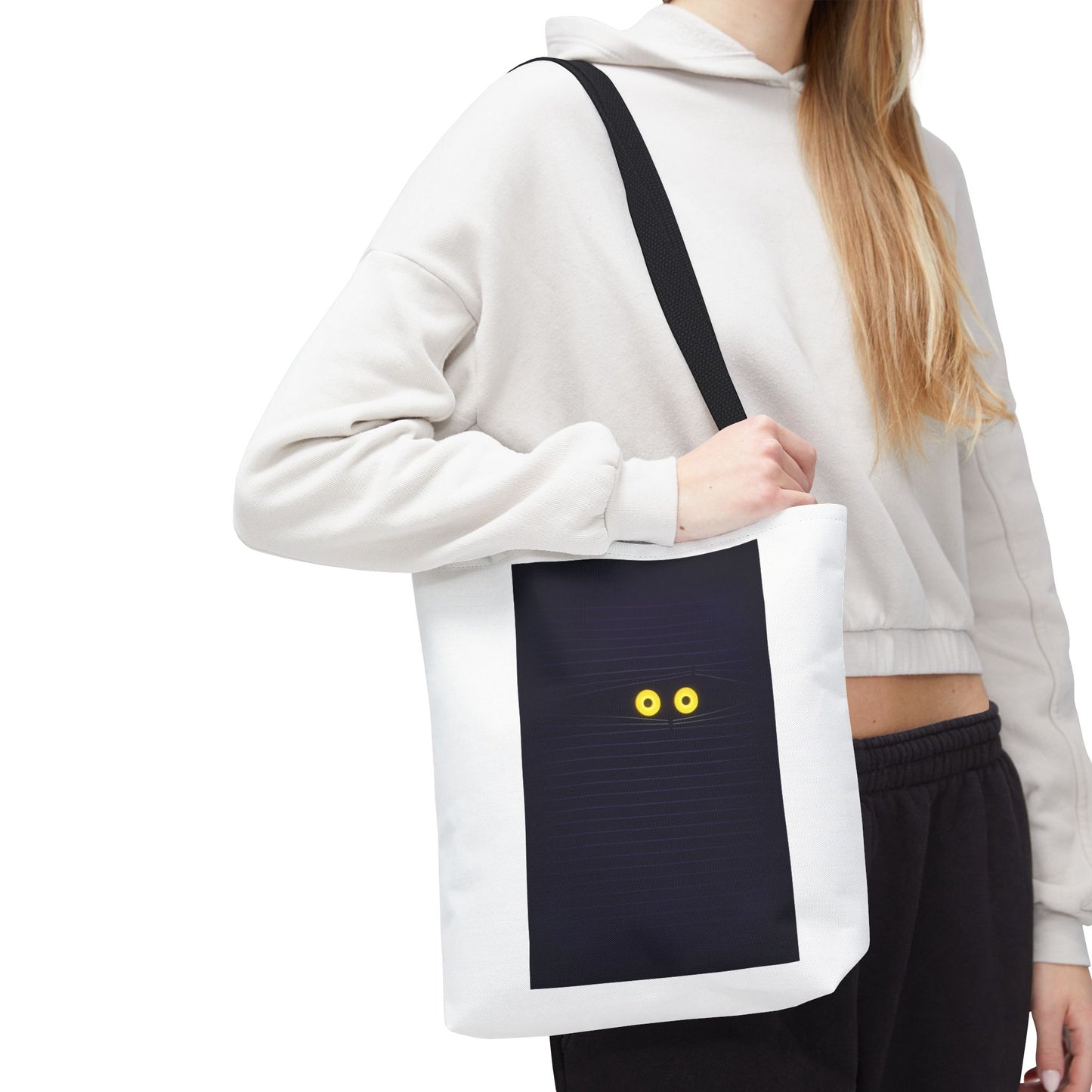 Spooky Eyes Tote Bag, Unique Art Tote, Eco-Friendly Shopping Bag, Stylish Everyday Carryall