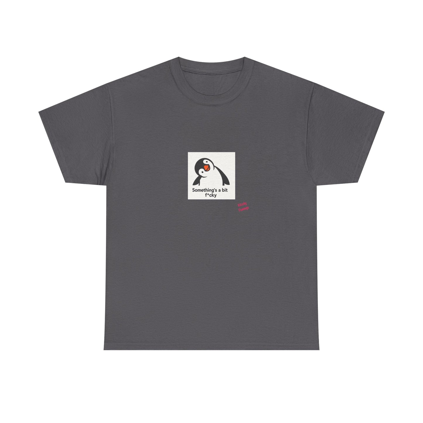 Penguin Graphic Unisex Heavy Cotton Tee | Cute Animal Shirt for Every Day, Animal Lover Gift, Fun Casual Wear, Funny, Humour
