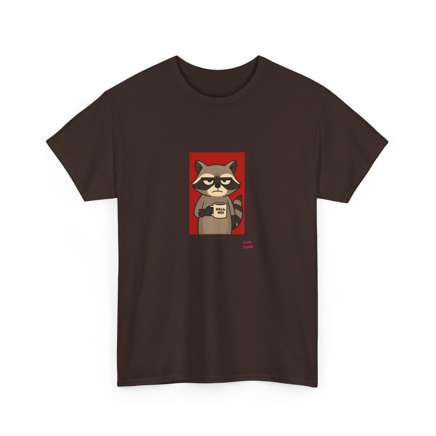 Charming Raccoon Unisex Heavy Cotton Tee, Cute Pet Lover Shirt, Gifts for Animal Lovers, Casual Wear, Birthday Gift Idea