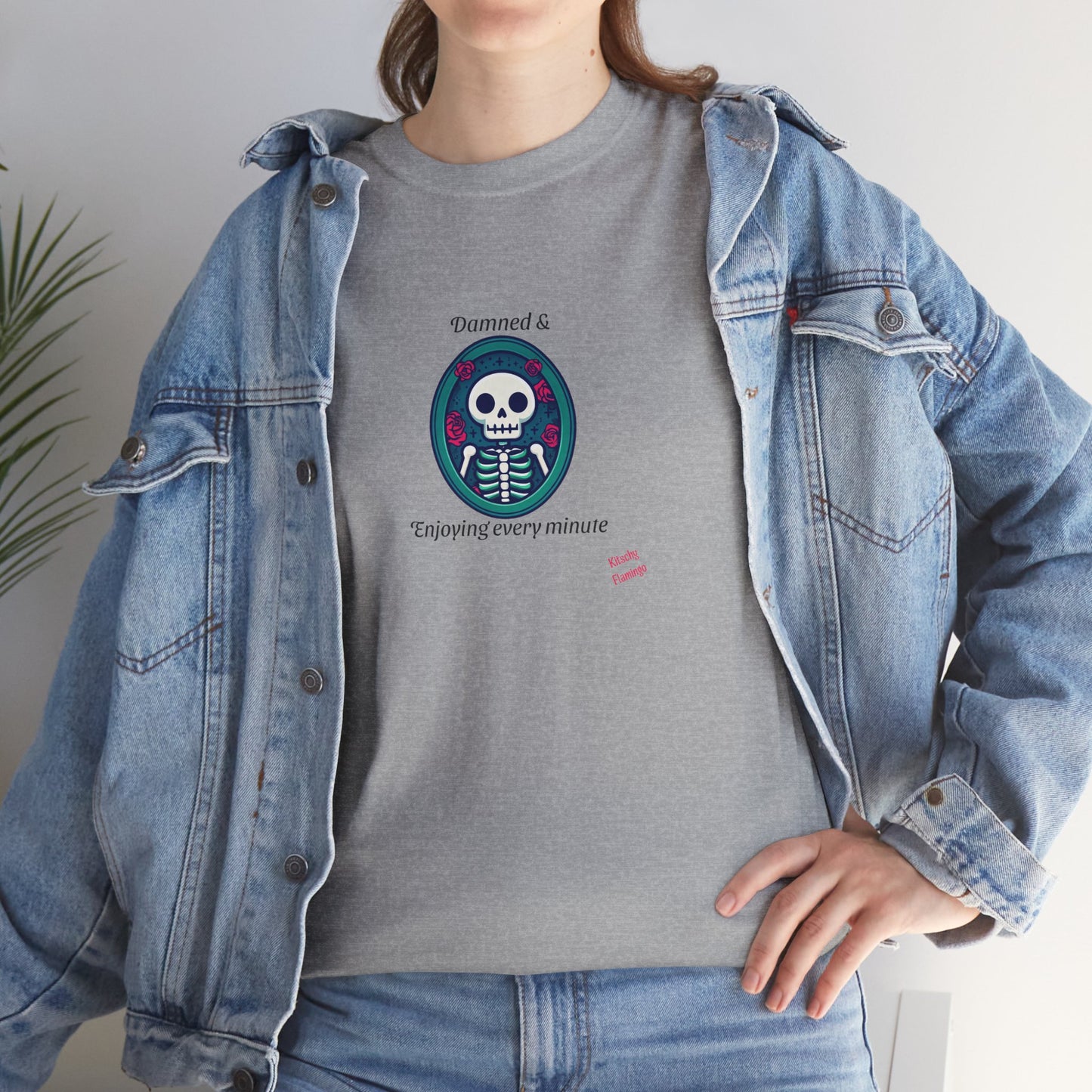 Skeleton Vibes Unisex Heavy Cotton Tee - Perfect for Halloween, Casual Wear, Gifts, Parties, and Trendy Outfits