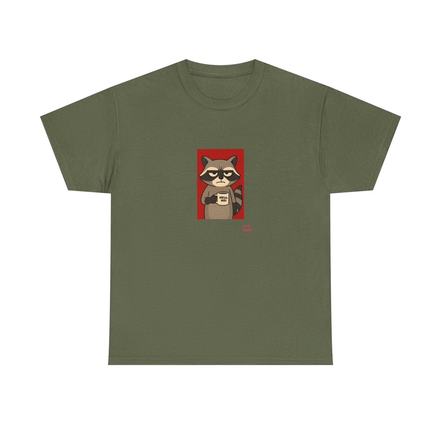 Charming Raccoon Unisex Heavy Cotton Tee, Cute Pet Lover Shirt, Gifts for Animal Lovers, Casual Wear, Birthday Gift Idea