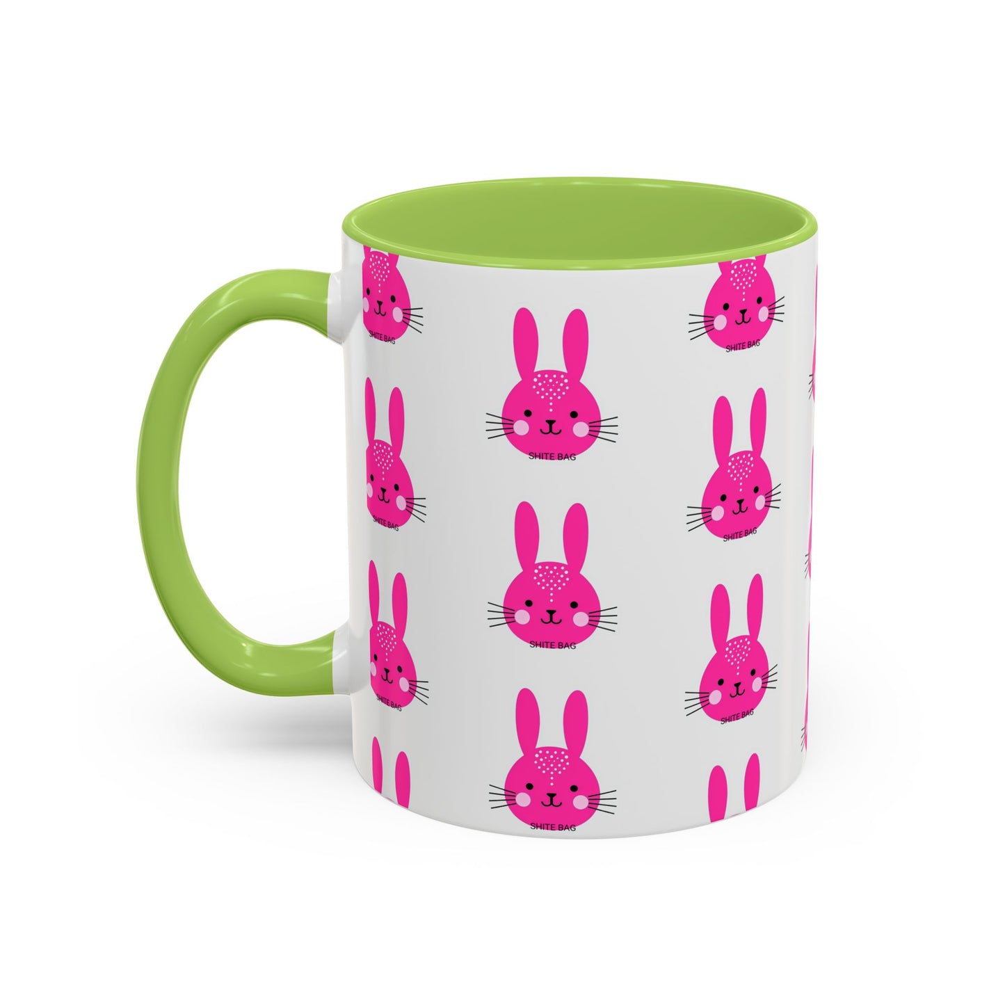 Cute Sweary Bunny Accent Coffee Mug - Fun Kitchen Decor, Coffee Lover's Cup