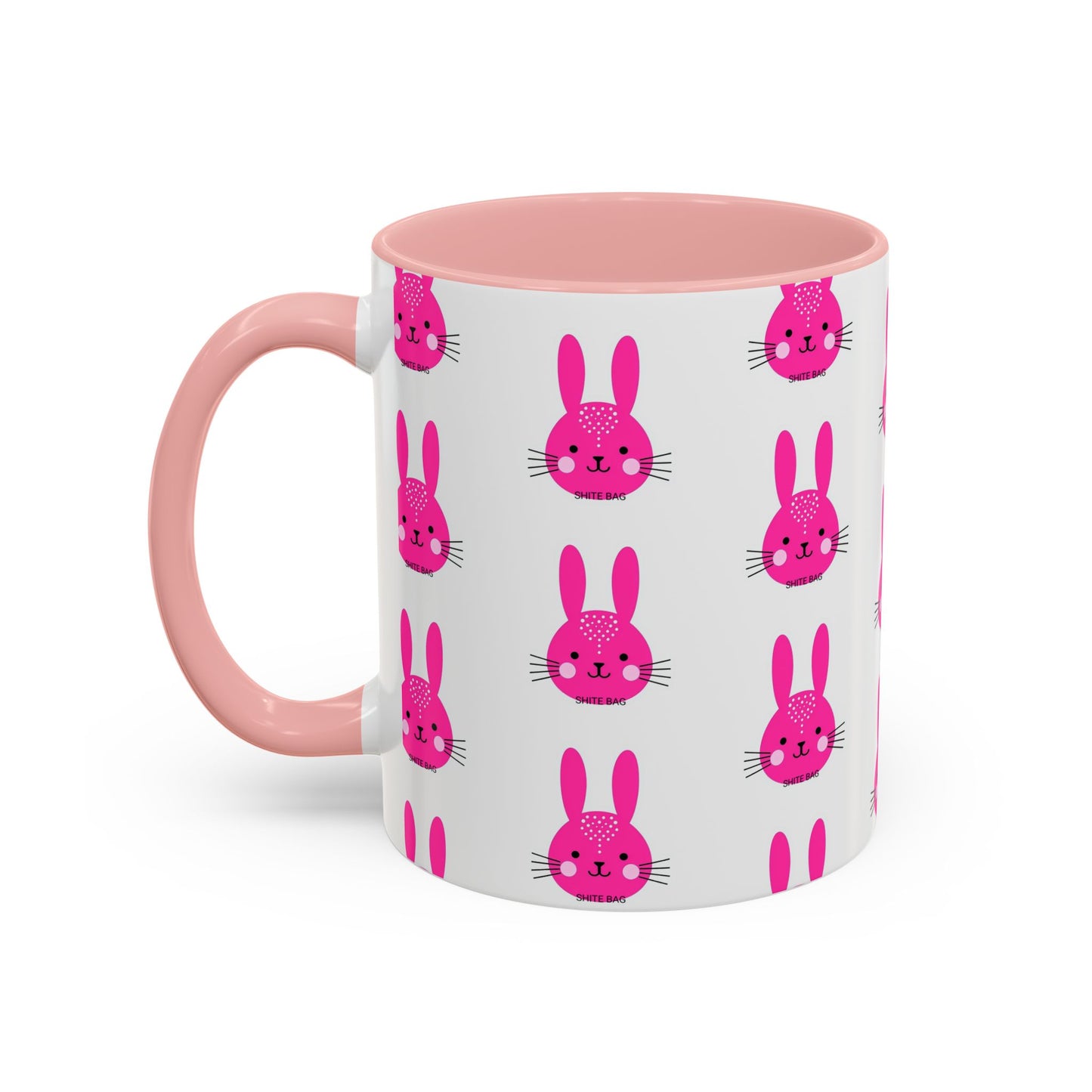 Cute Sweary Bunny Accent Coffee Mug - Fun Kitchen Decor, Coffee Lover's Cup