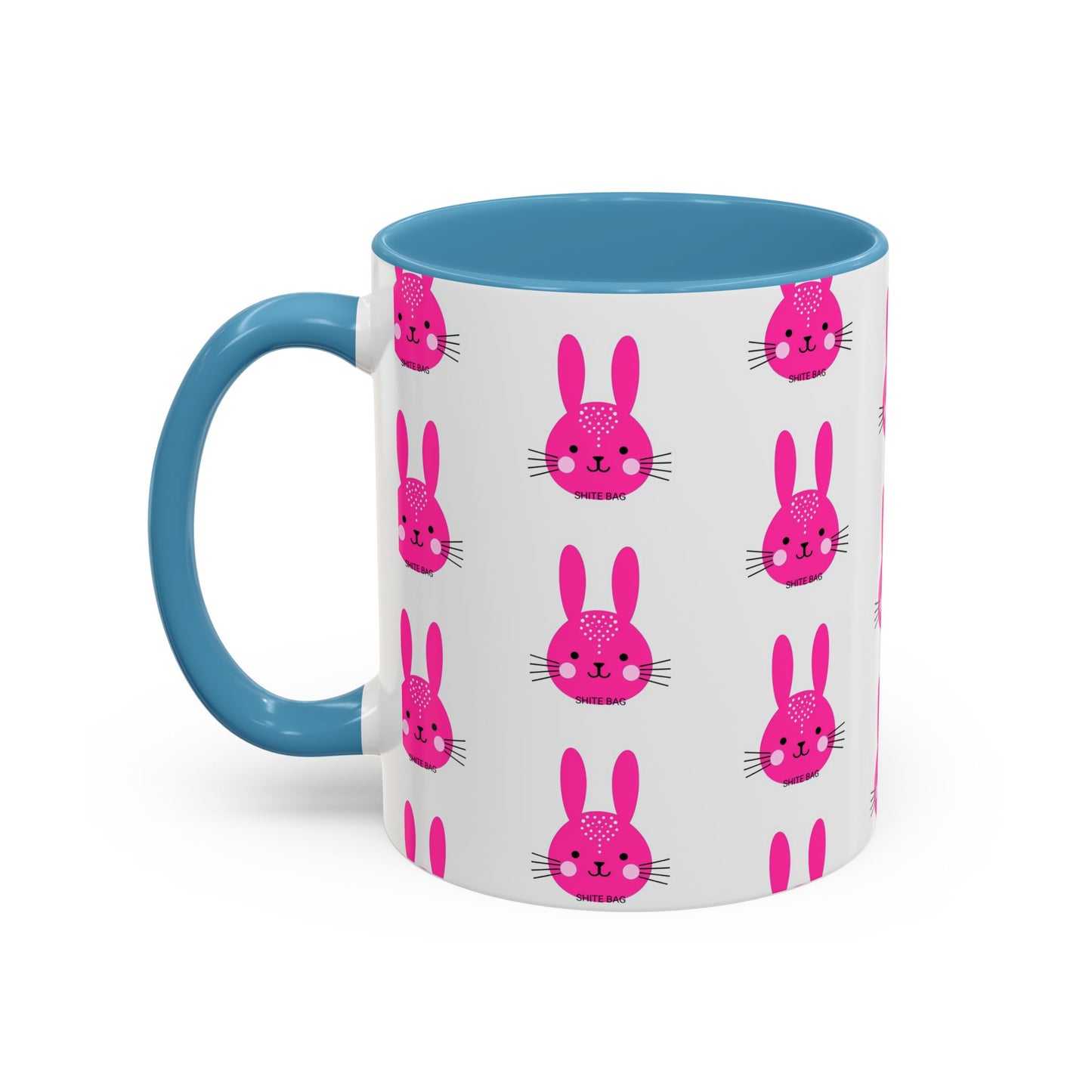 Cute Sweary Bunny Accent Coffee Mug - Fun Kitchen Decor, Coffee Lover's Cup