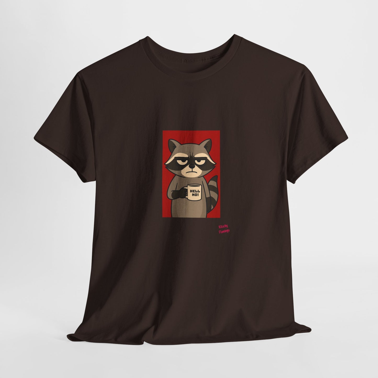 Charming Raccoon Unisex Heavy Cotton Tee, Cute Pet Lover Shirt, Gifts for Animal Lovers, Casual Wear, Birthday Gift Idea