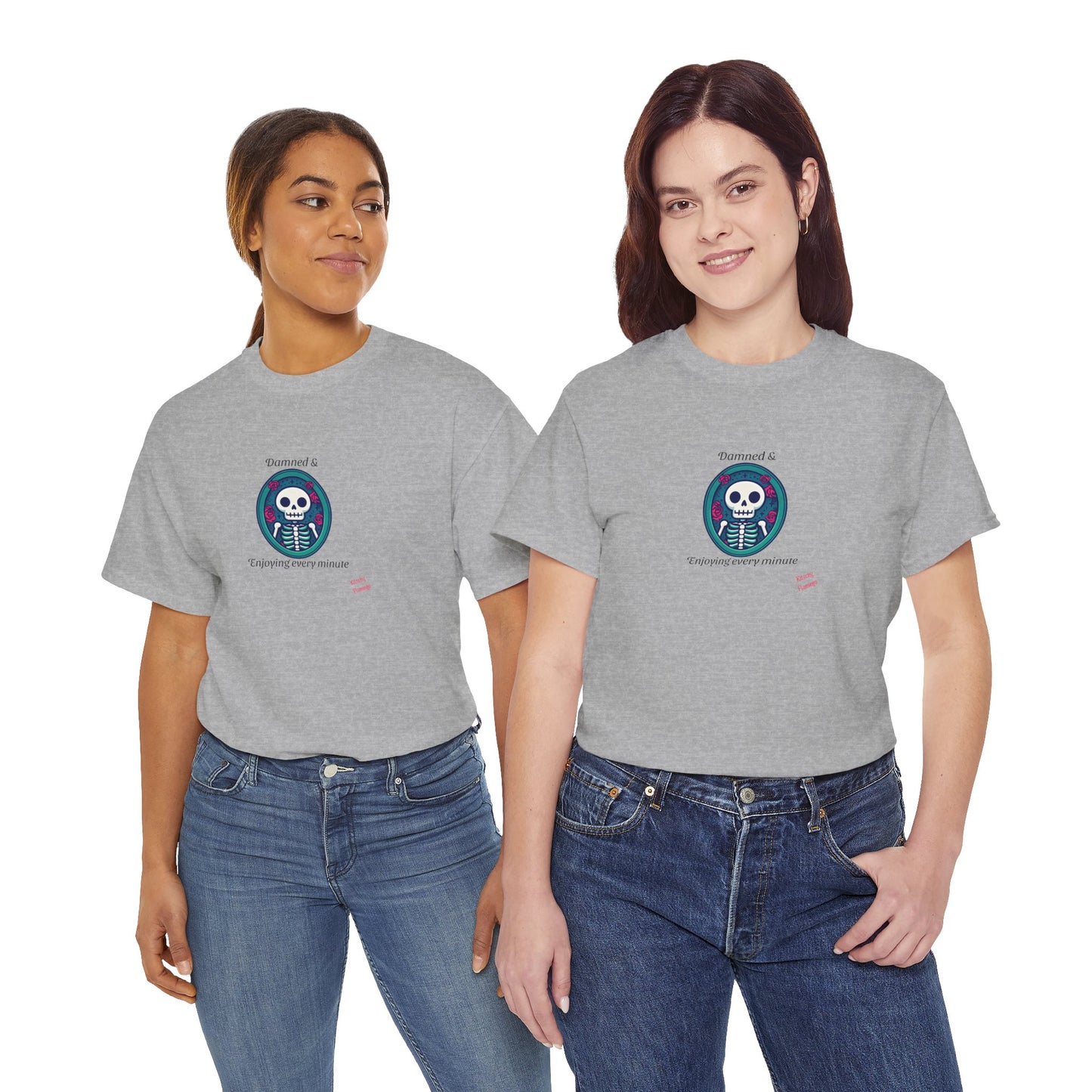 Skeleton Vibes Unisex Heavy Cotton Tee - Perfect for Halloween, Casual Wear, Gifts, Parties, and Trendy Outfits