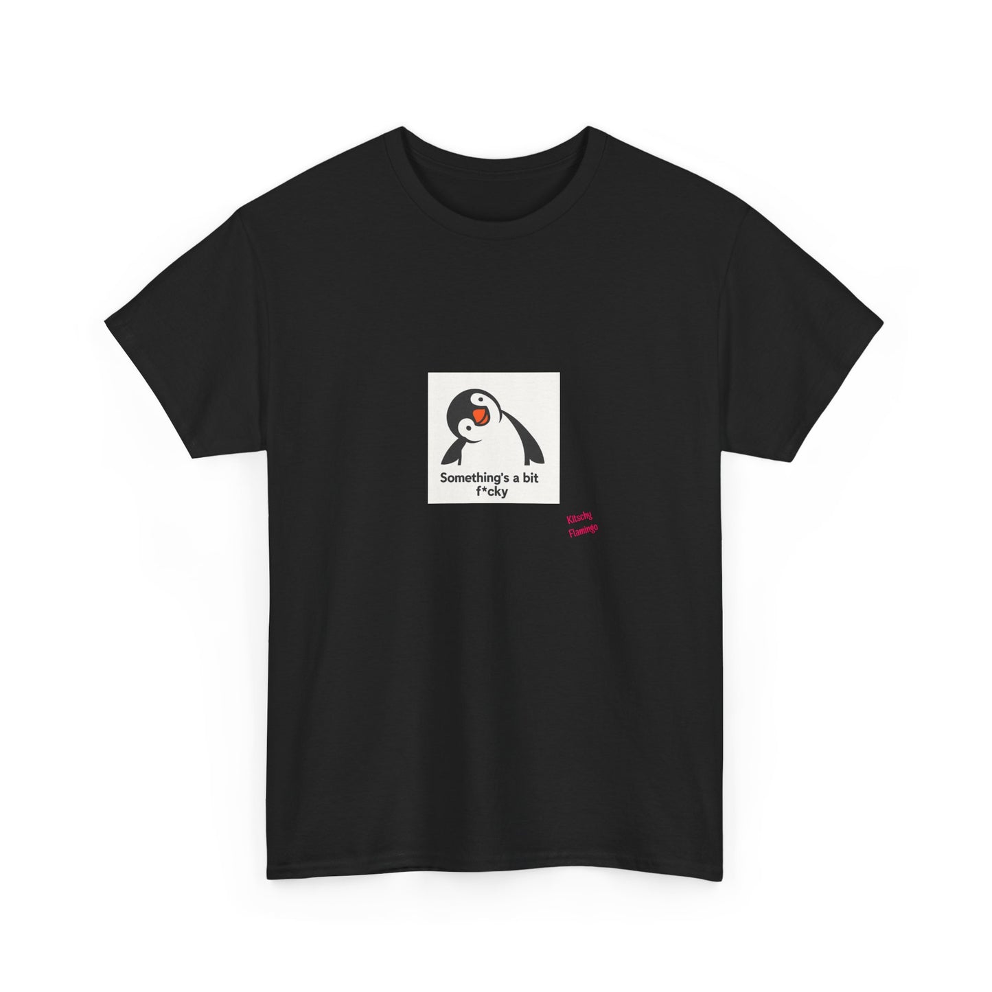 Penguin Graphic Unisex Heavy Cotton Tee | Cute Animal Shirt for Every Day, Animal Lover Gift, Fun Casual Wear, Funny, Humour