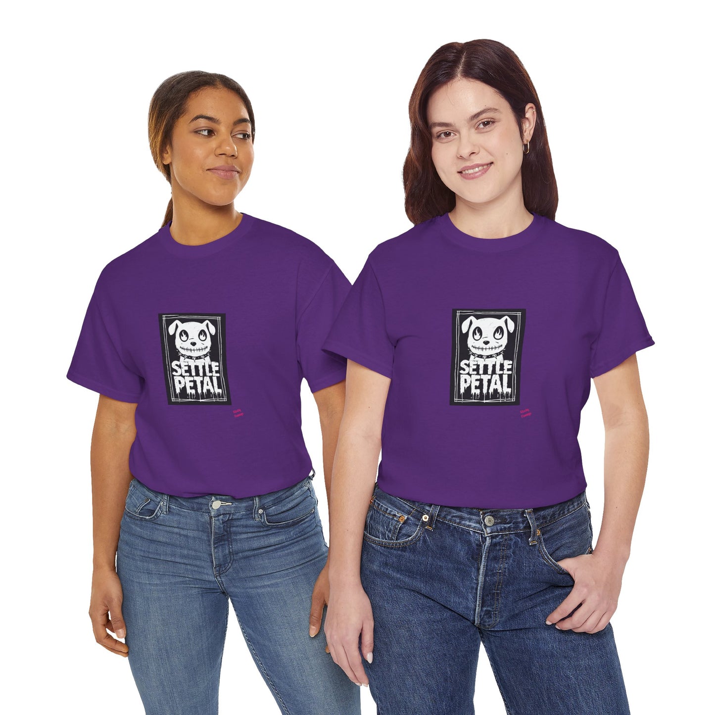 Settle Petal Dog Tee | Fun Unisex Cotton T-Shirt for Casual Wear
