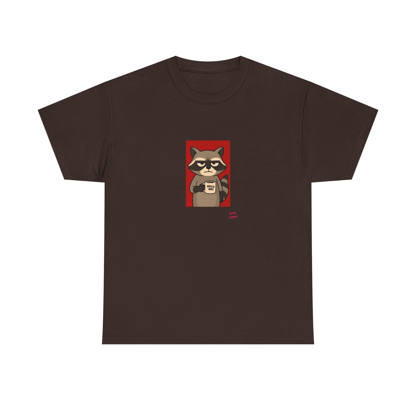 Charming Raccoon Unisex Heavy Cotton Tee, Cute Pet Lover Shirt, Gifts for Animal Lovers, Casual Wear, Birthday Gift Idea