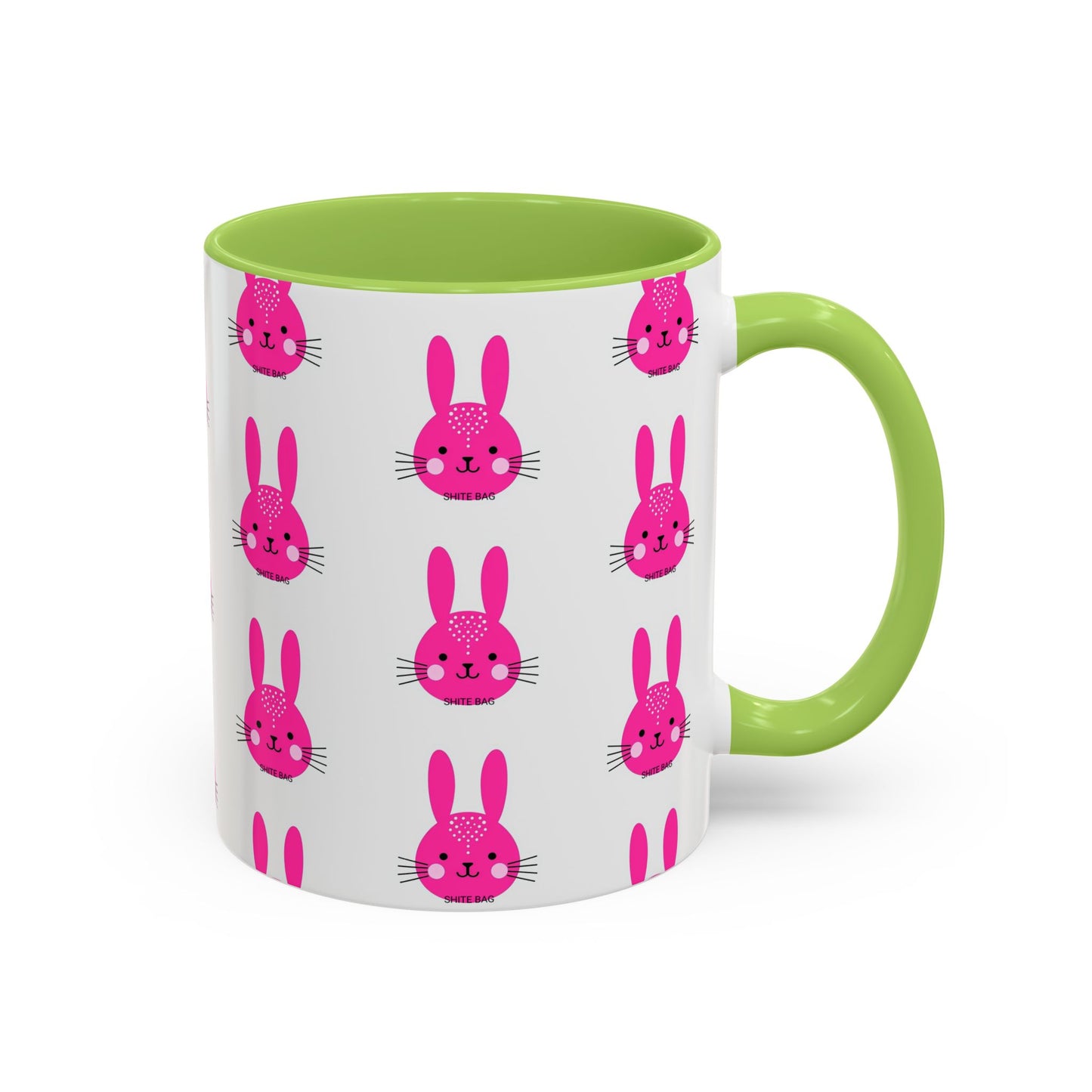 Cute Sweary Bunny Accent Coffee Mug - Fun Kitchen Decor, Coffee Lover's Cup