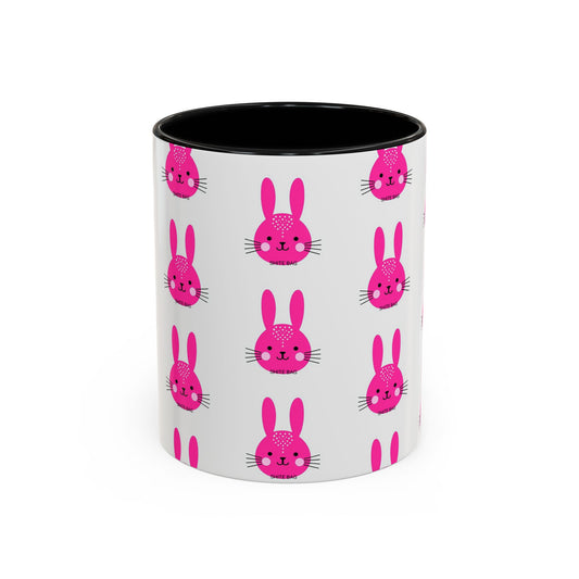 Cute Sweary Bunny Accent Coffee Mug - Fun Kitchen Decor, Coffee Lover's Cup