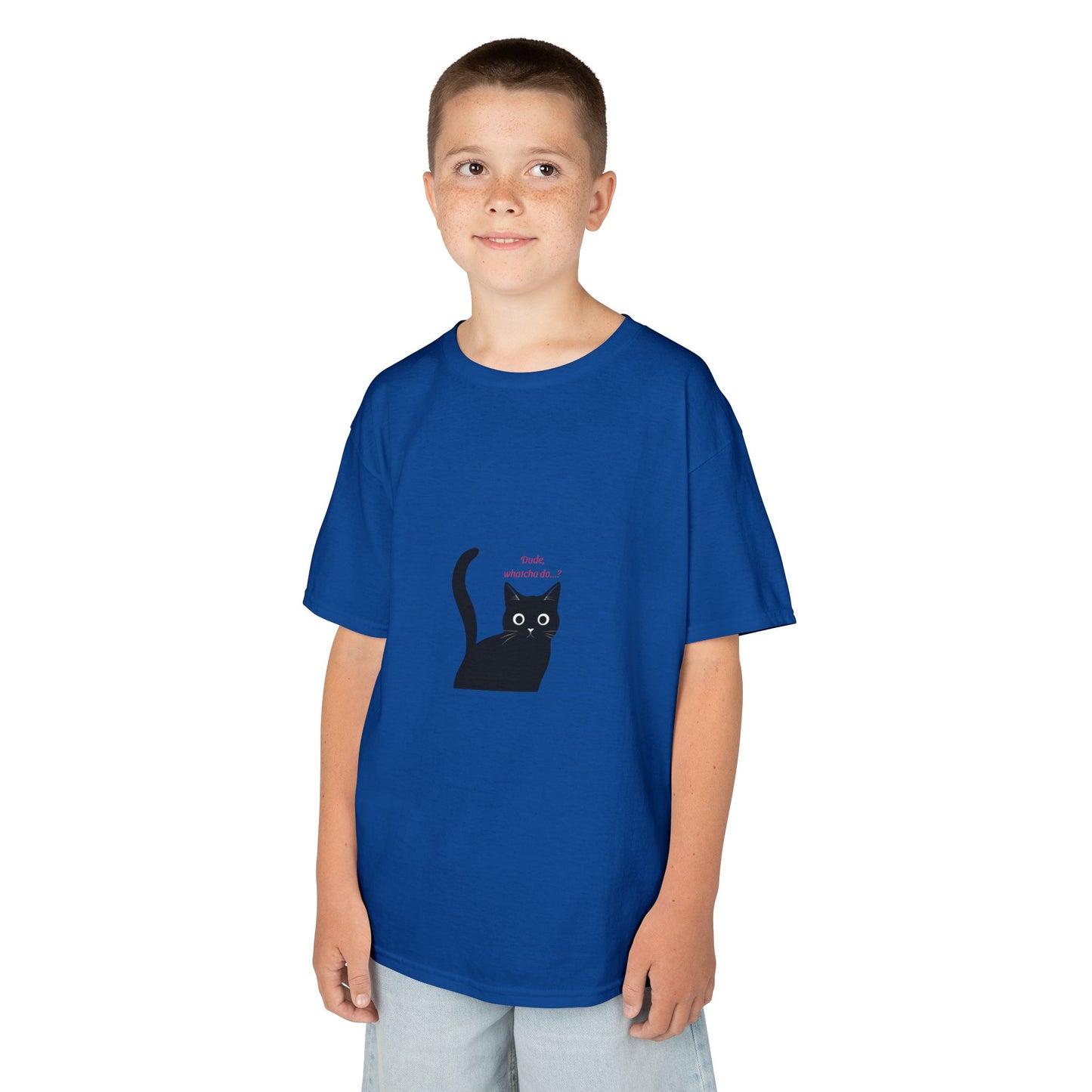 Cute Cat Kids T-Shirt, Funny Cat Tee, Pet Lover Gift, Children's Cotton Tee, Birthday Gift, Animal Lover Tee