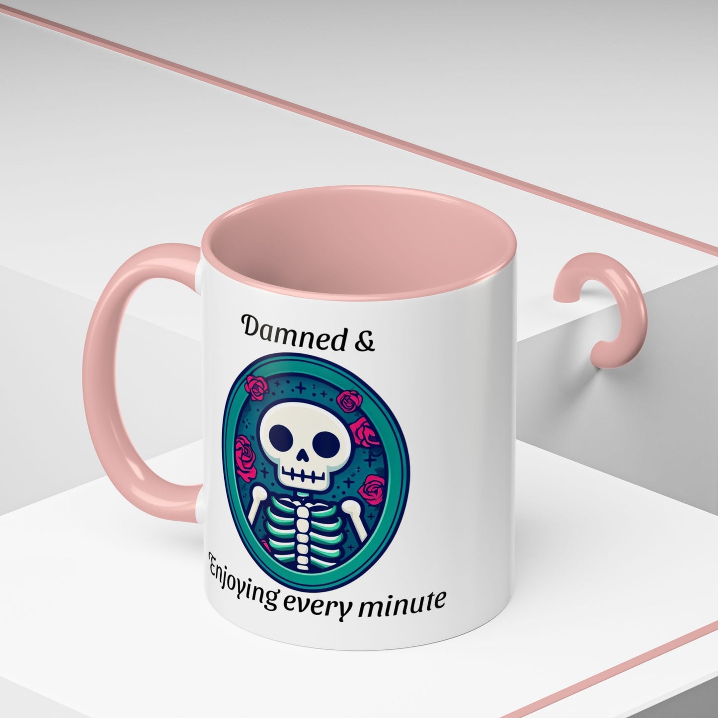 Skeleton Themed Accent Coffee Mug for Halloween Lovers - Perfect Gift for Spooky Season, Unique Mug, Gothic Decor, Coffee Lovers, Gift Idea