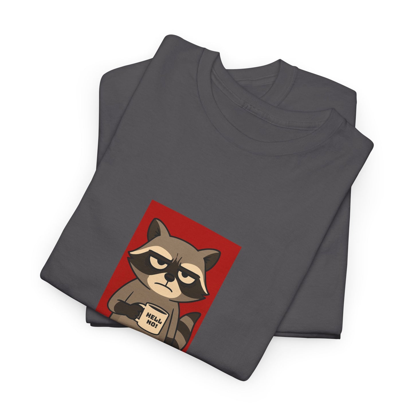 Charming Raccoon Unisex Heavy Cotton Tee, Cute Pet Lover Shirt, Gifts for Animal Lovers, Casual Wear, Birthday Gift Idea