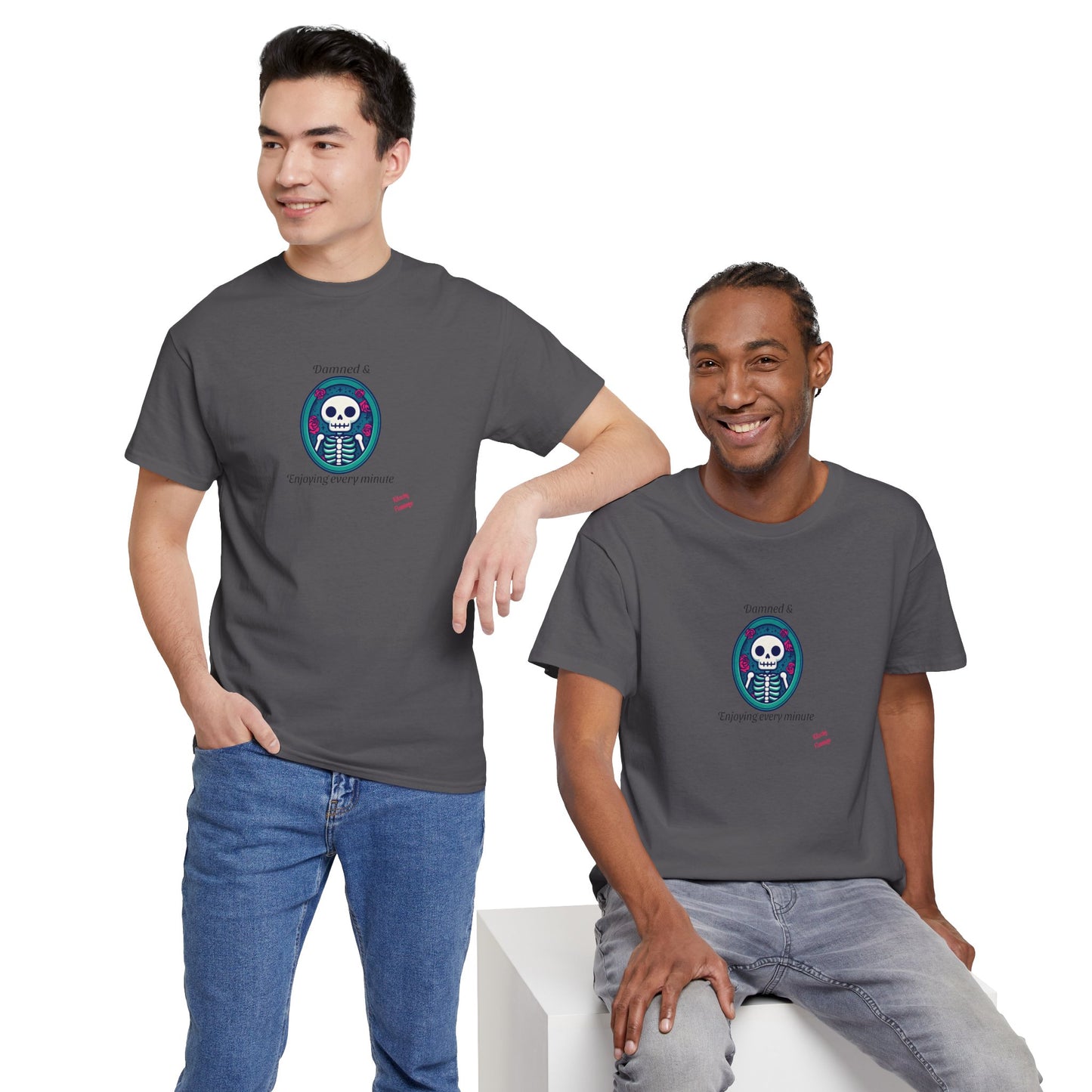 Skeleton Vibes Unisex Heavy Cotton Tee - Perfect for Halloween, Casual Wear, Gifts, Parties, and Trendy Outfits