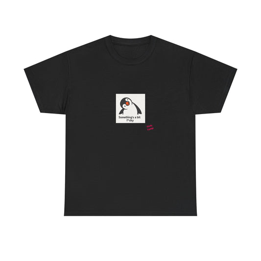 Penguin Graphic Unisex Heavy Cotton Tee | Cute Animal Shirt for Every Day, Animal Lover Gift, Fun Casual Wear, Funny, Humour
