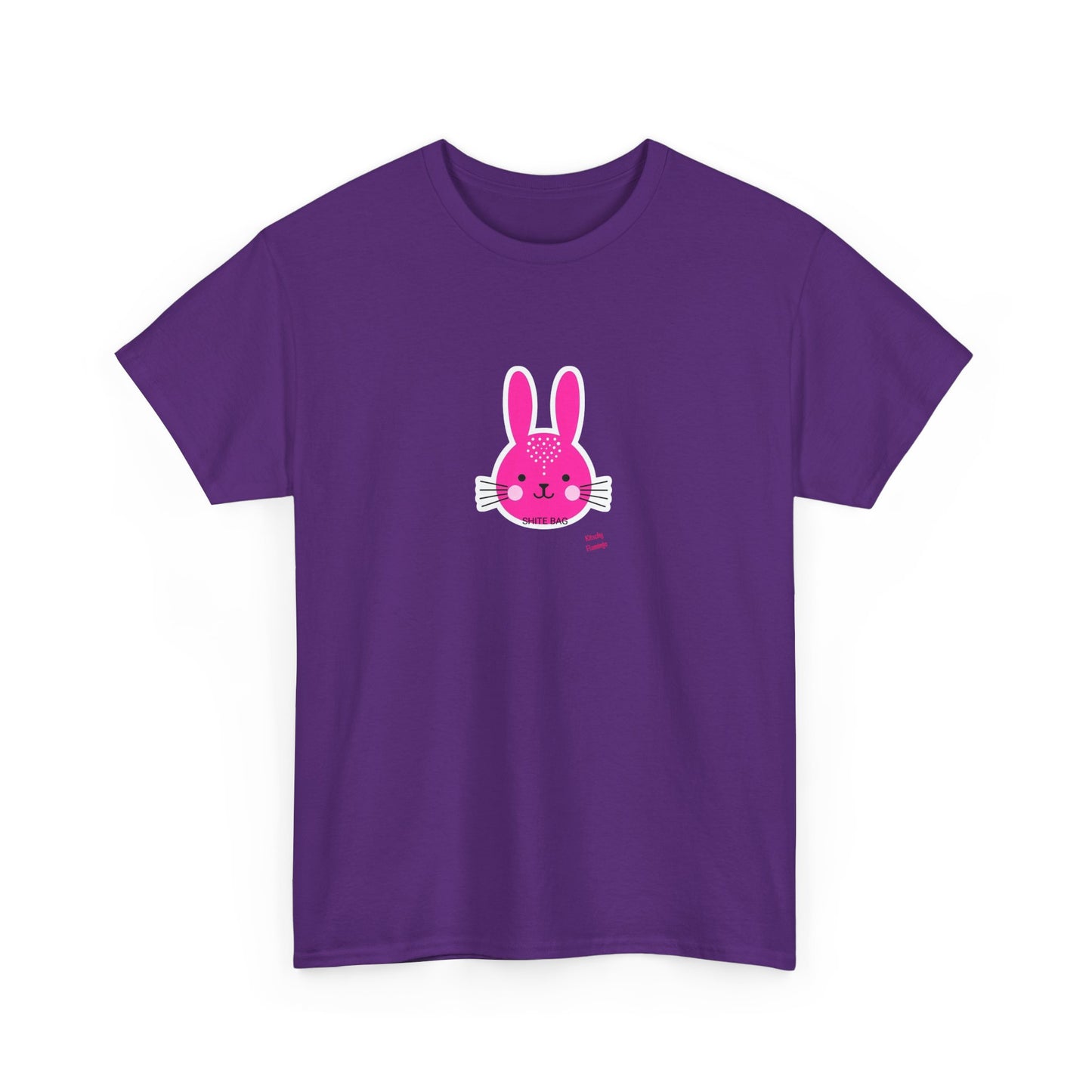 Sh*tebag Bunny Unisex Heavy Cotton Tee - Funny Graphic T-Shirt for Animal Lovers, Streetwear Fashion, Casual Wear, Lighthearted Style