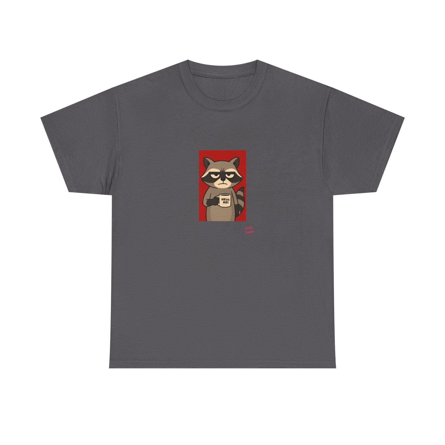 Charming Raccoon Unisex Heavy Cotton Tee, Cute Pet Lover Shirt, Gifts for Animal Lovers, Casual Wear, Birthday Gift Idea
