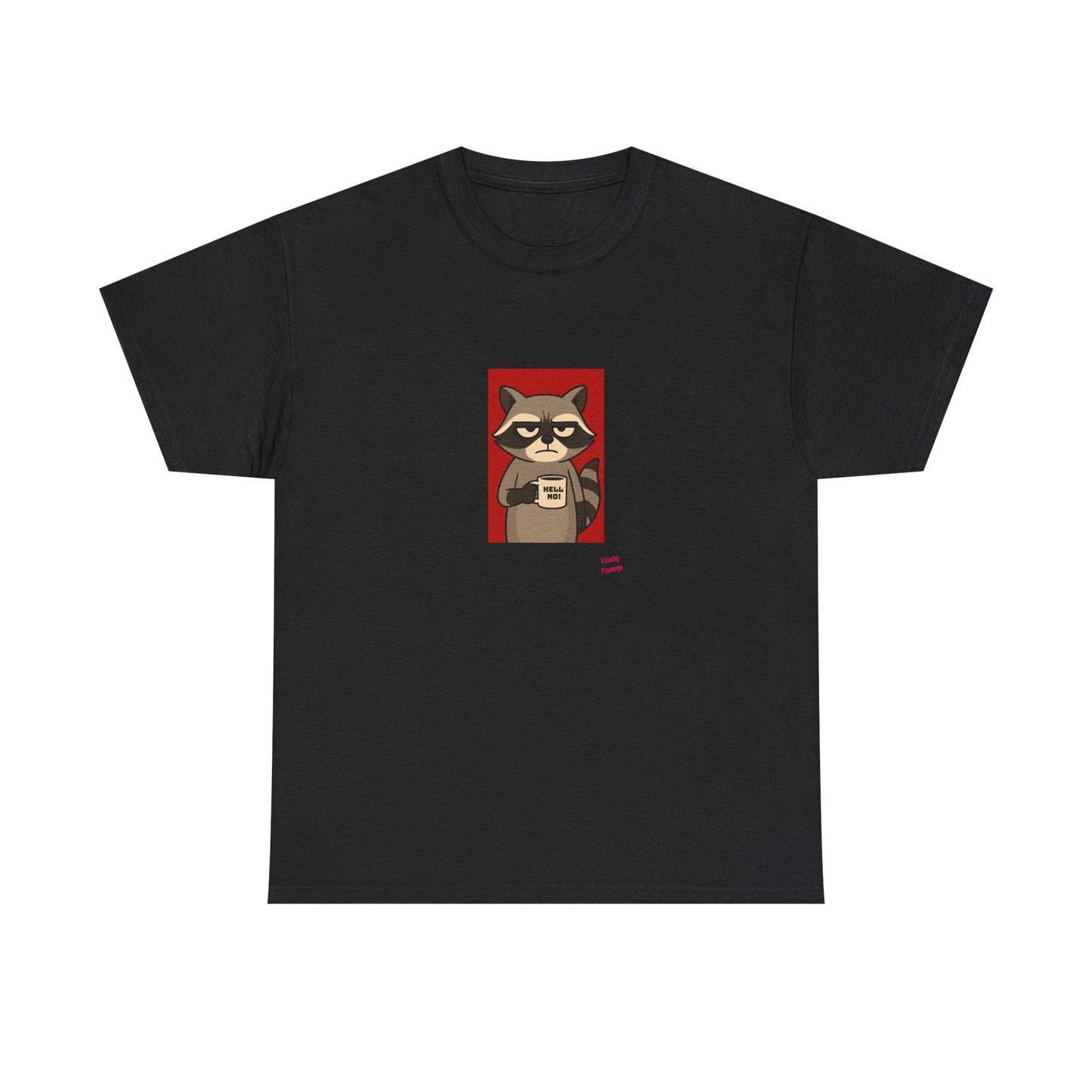 Charming Raccoon Unisex Heavy Cotton Tee, Cute Pet Lover Shirt, Gifts for Animal Lovers, Casual Wear, Birthday Gift Idea