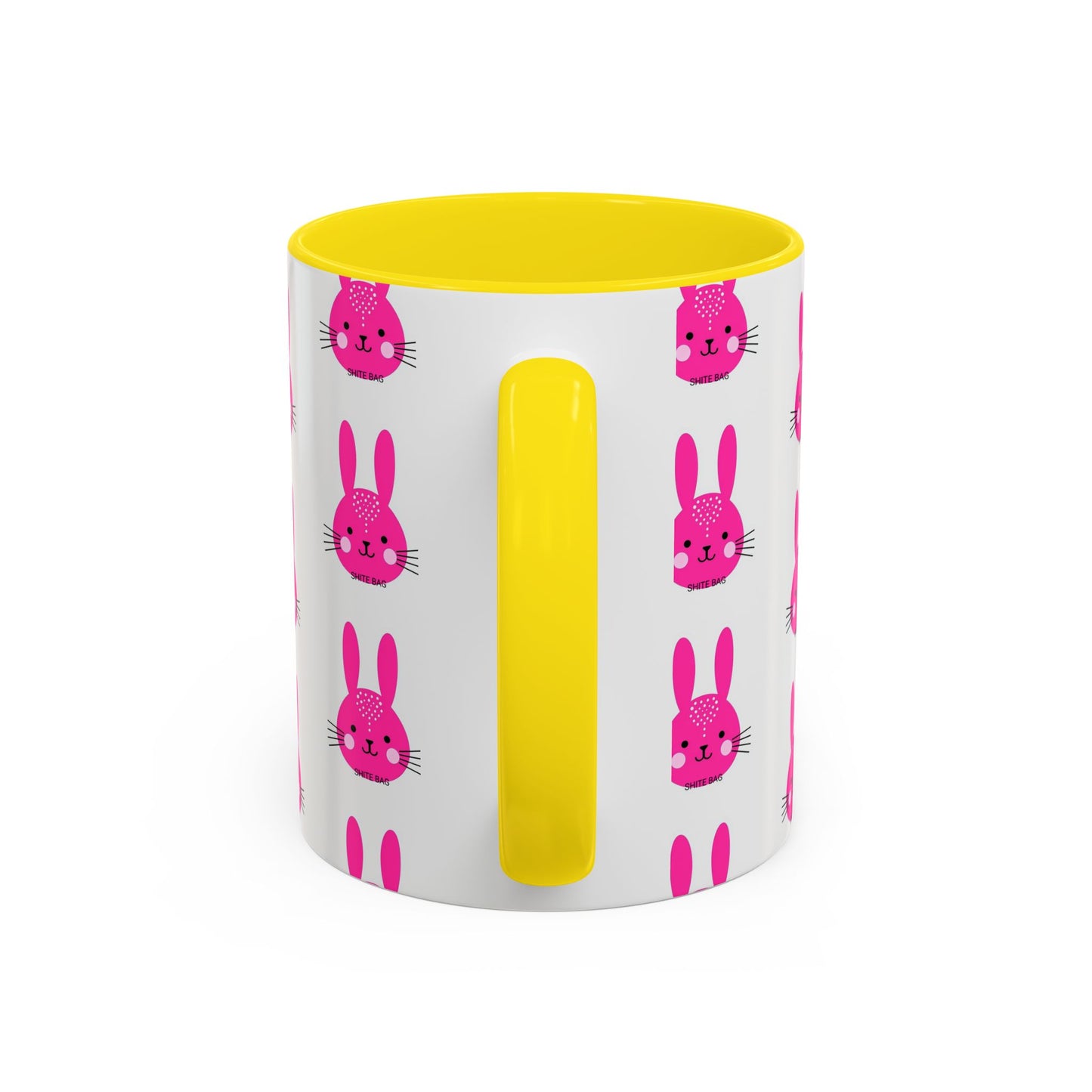 Cute Sweary Bunny Accent Coffee Mug - Fun Kitchen Decor, Coffee Lover's Cup