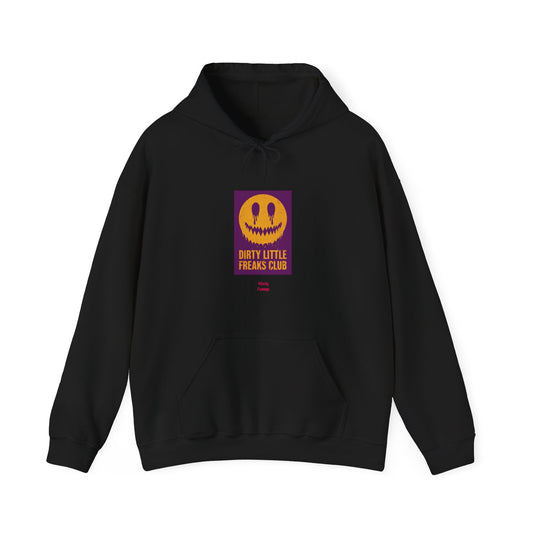 Dirty Little Freaks Club Hooded Sweatshirt, Unisex Hoodie, Graphic Sweatshirt, Halloween Apparel, Casual Wear, Unique Gift