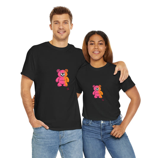 Cute Cartoon Swear Bear Tee, Fun Graphic T-Shirt, Unisex Gift, Summer Wear, Casual Fashion, Funny T-shirt