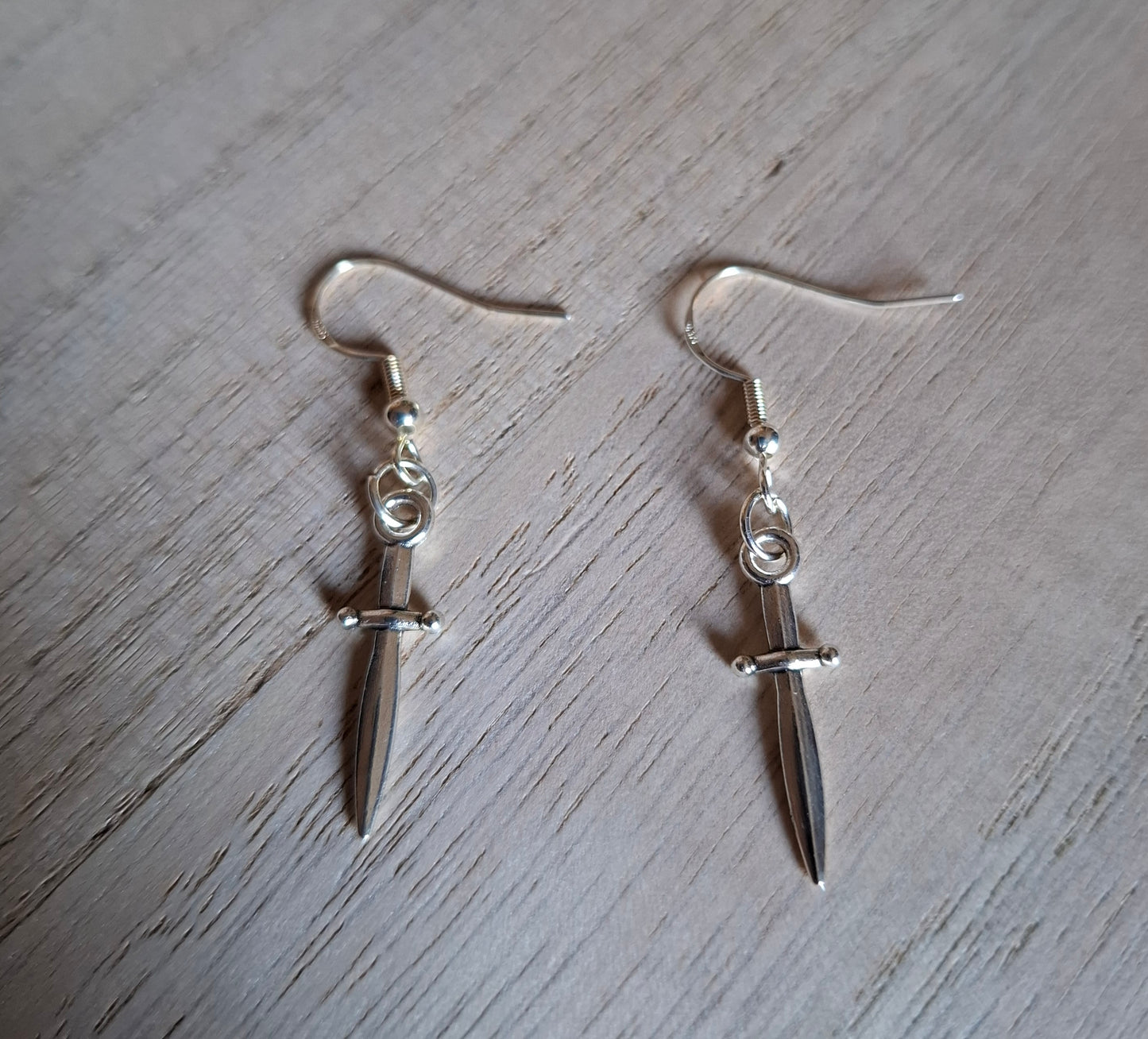 Silver Dagger Earrings