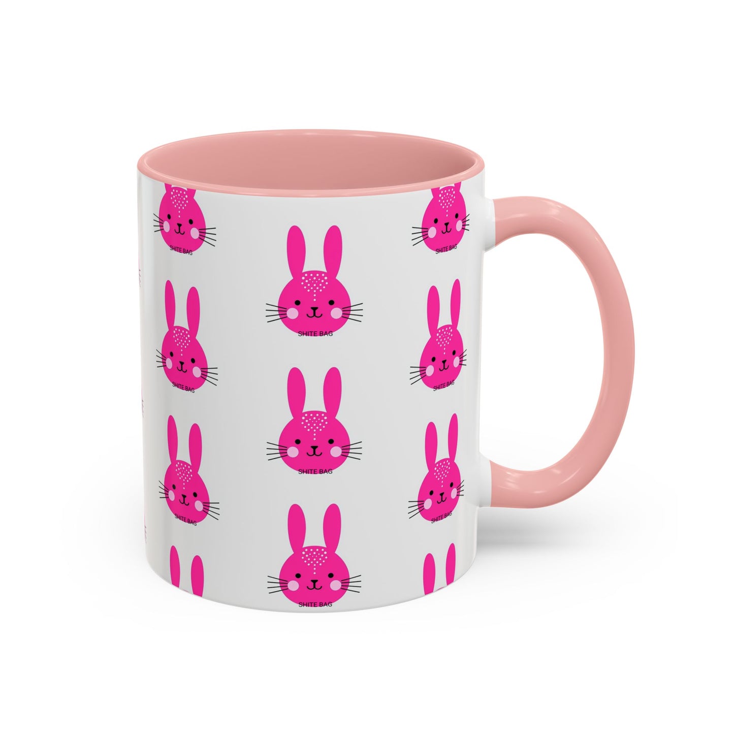 Cute Sweary Bunny Accent Coffee Mug - Fun Kitchen Decor, Coffee Lover's Cup